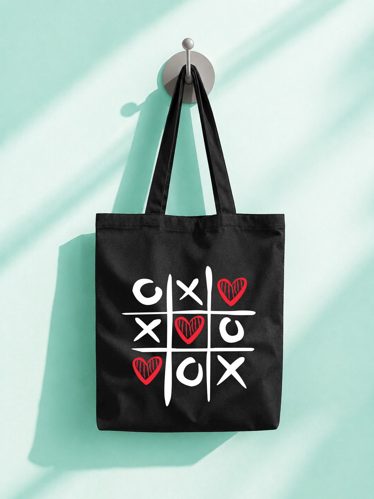 Love Grid Tote Bag