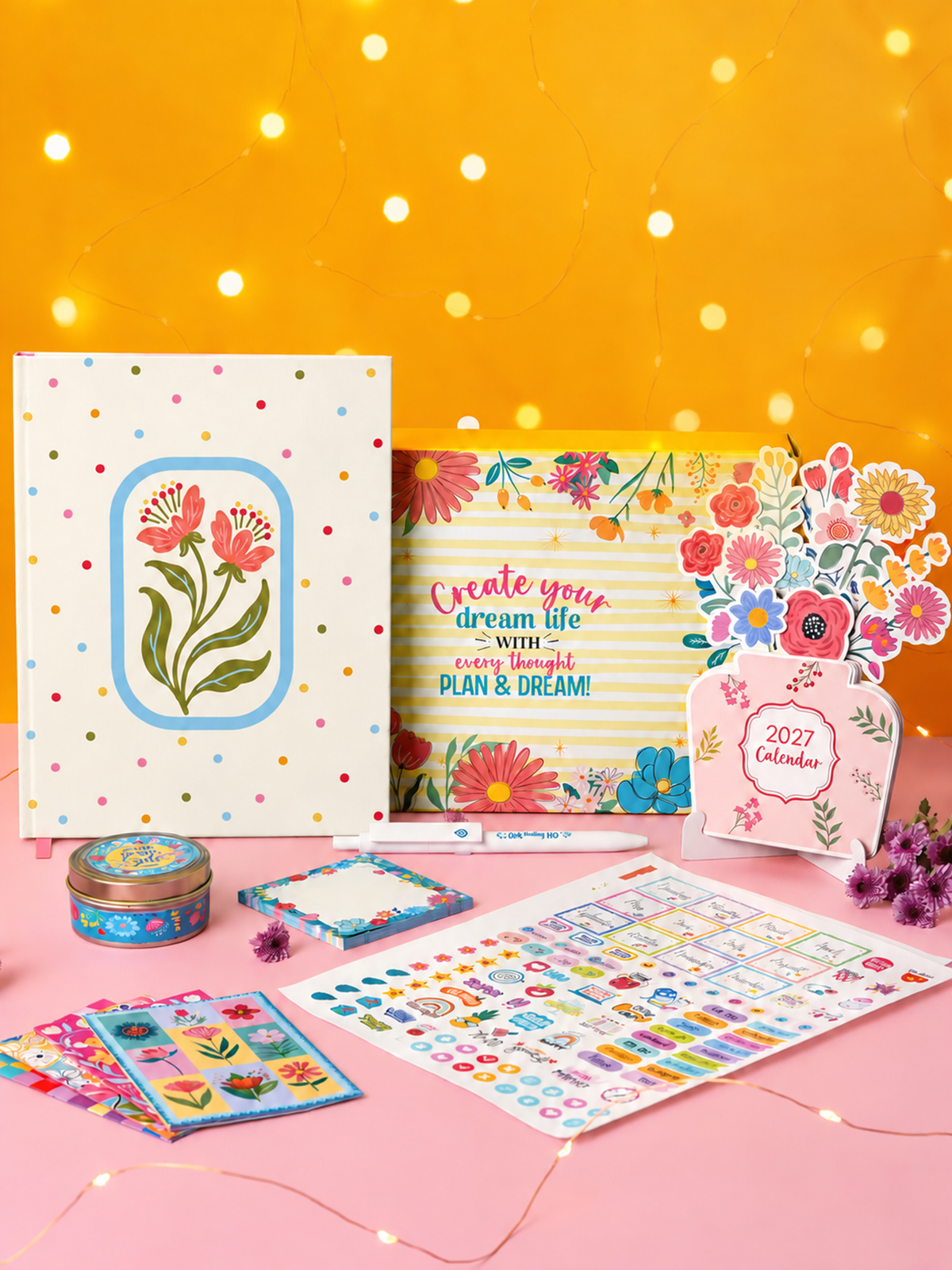 2027 Undated Yearly B5 Planner Kit -Ivory Grace