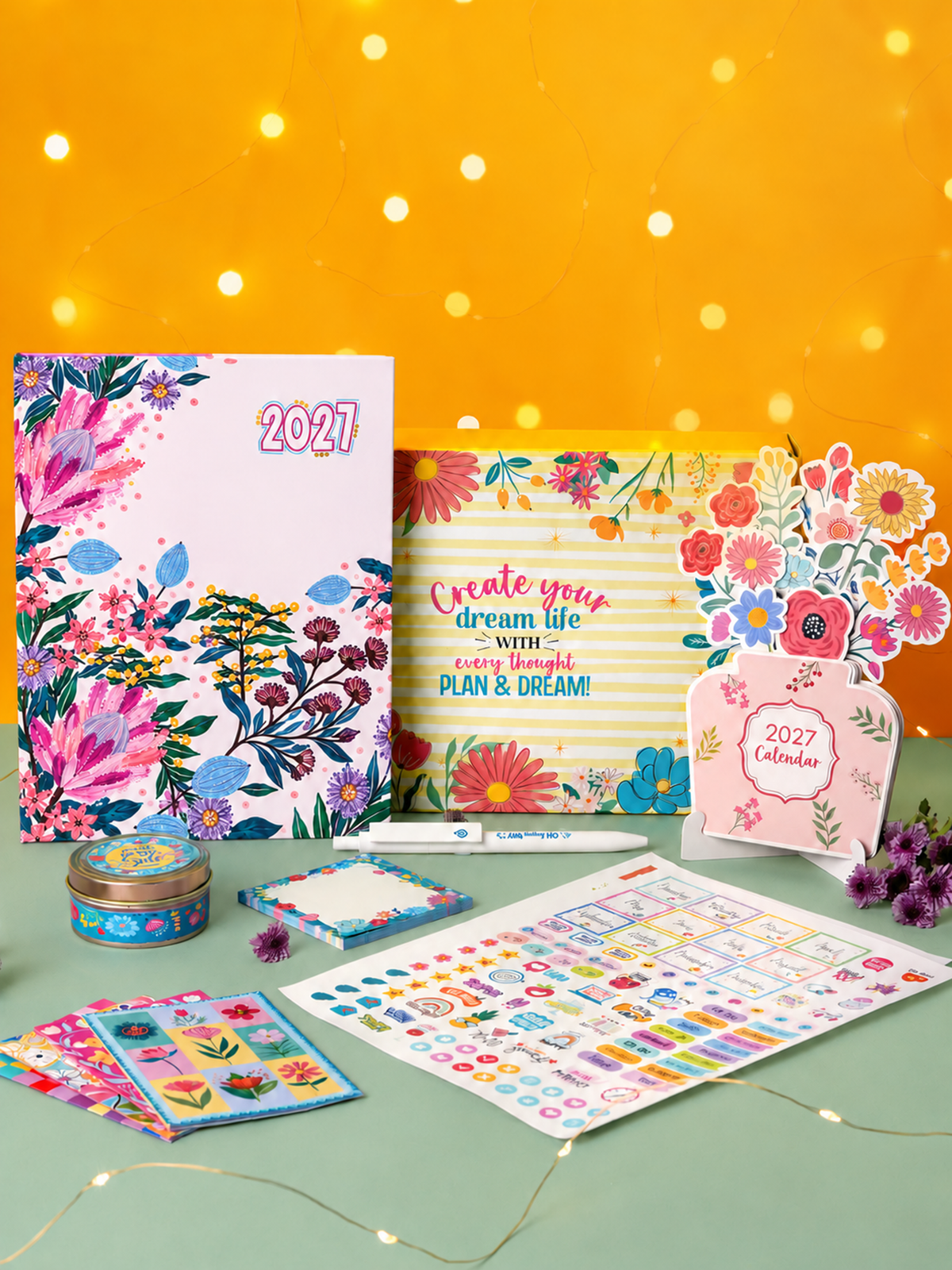 2027 Undated Yearly B5 Planner kit - Wild Meadow