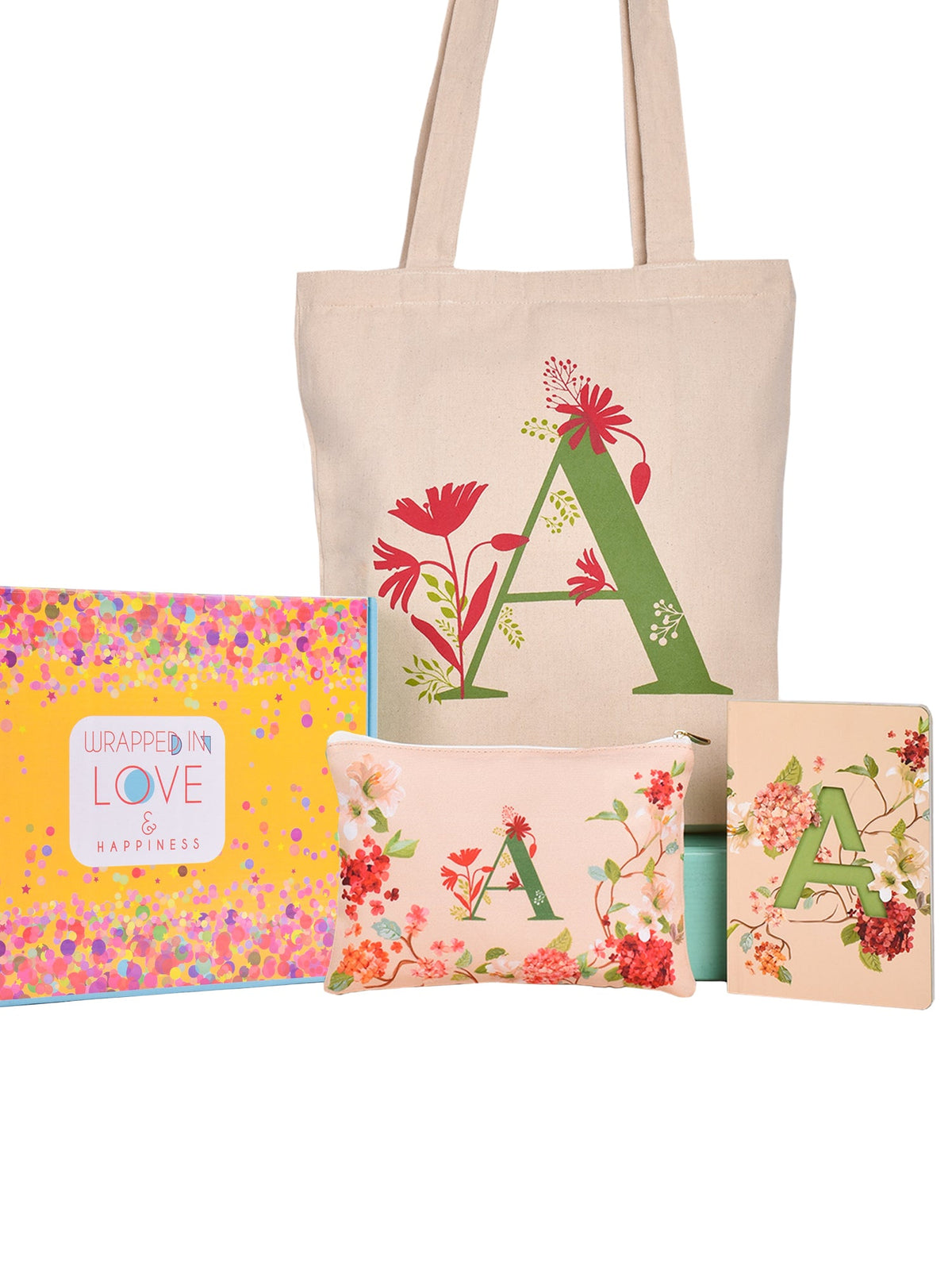 Initial A Monogram Gift Set