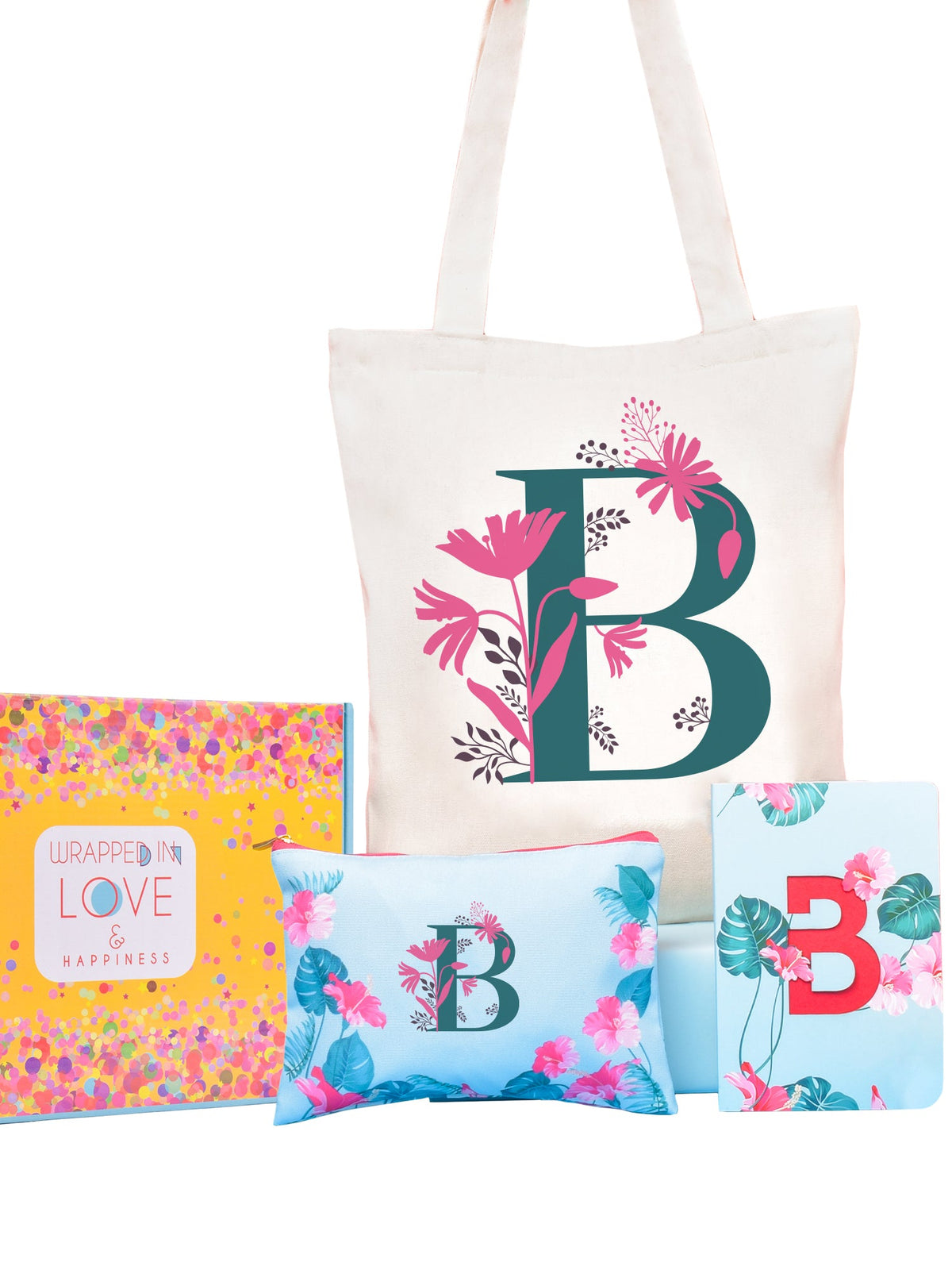 Initial B Monogram Gift Set