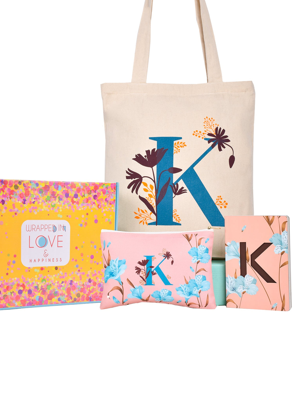 Initial K Monogram Gift Set