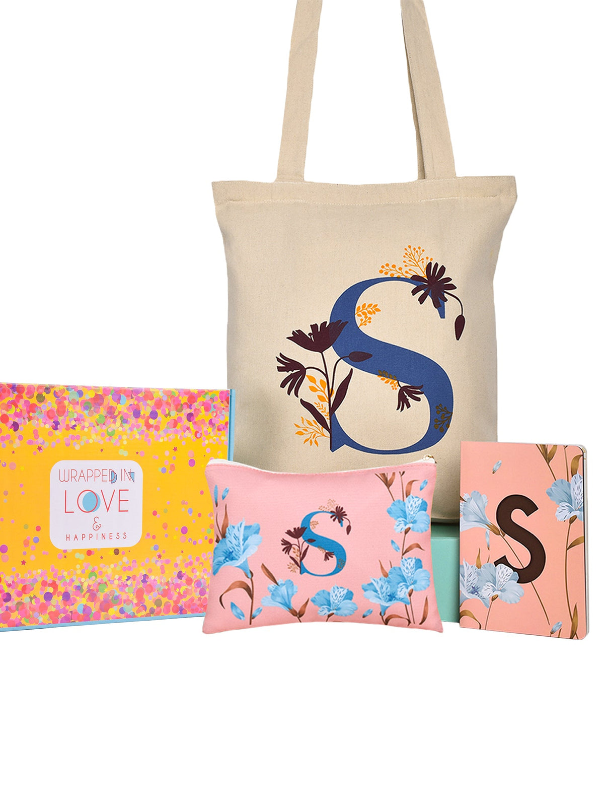 Initial S Monogram Gift Set