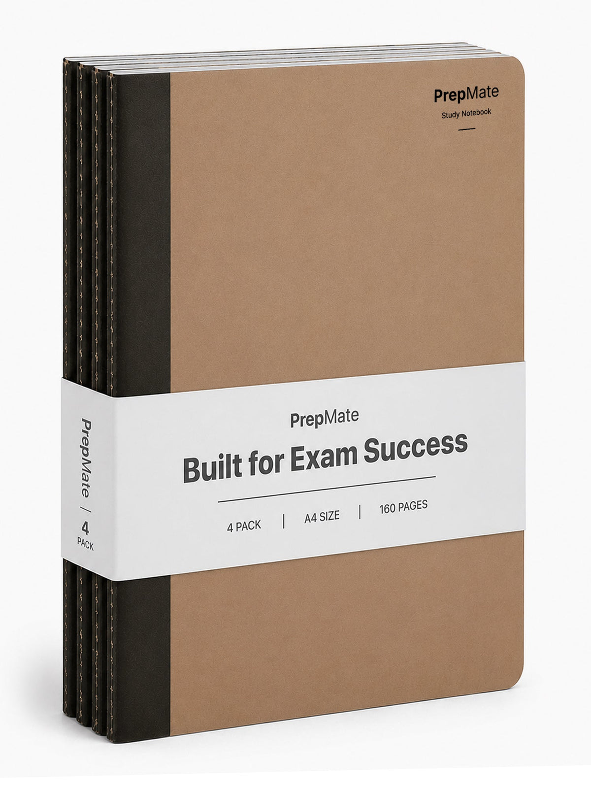 A4 Study Notebooks Pack of 4 | PrepMate Beige