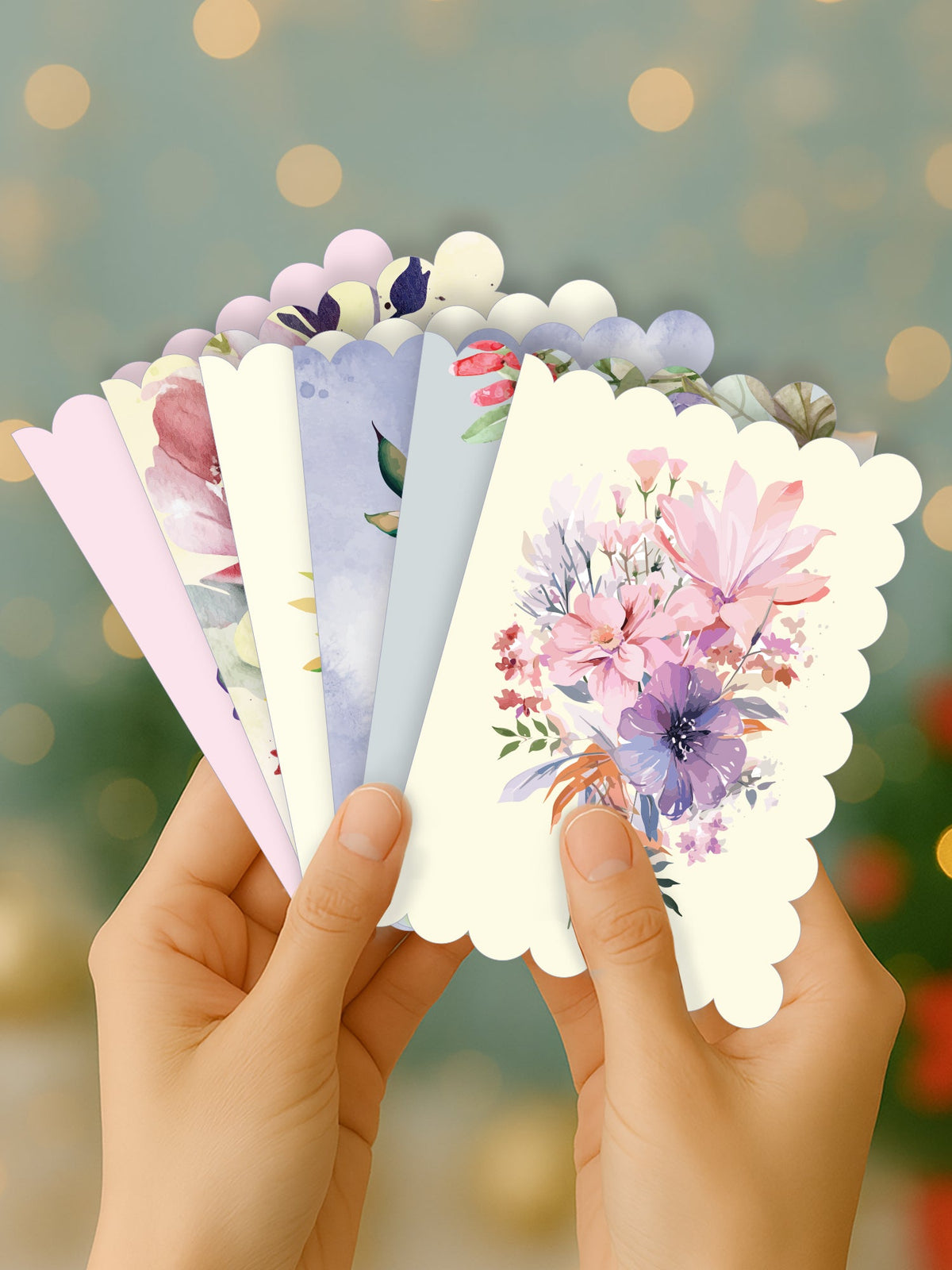 Watercolor Bloom Notecard pack of 12