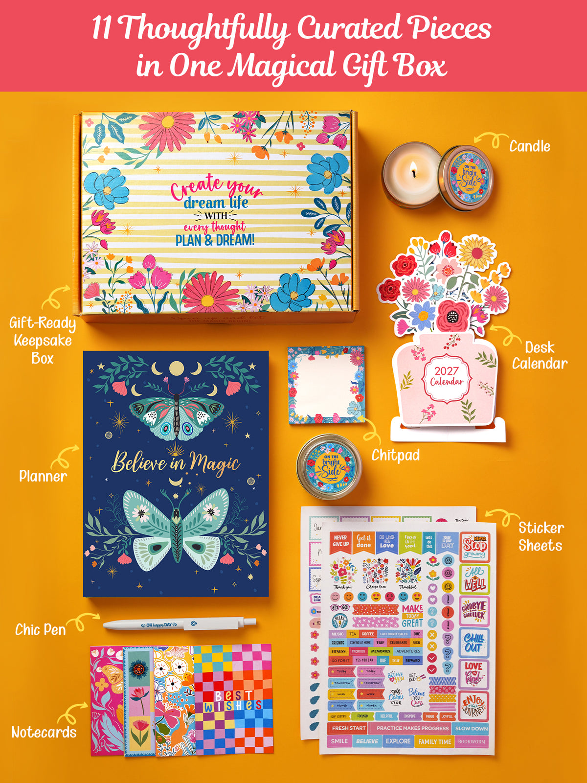 B5 Dream Life Undated Yearly Planner - Wing Spell