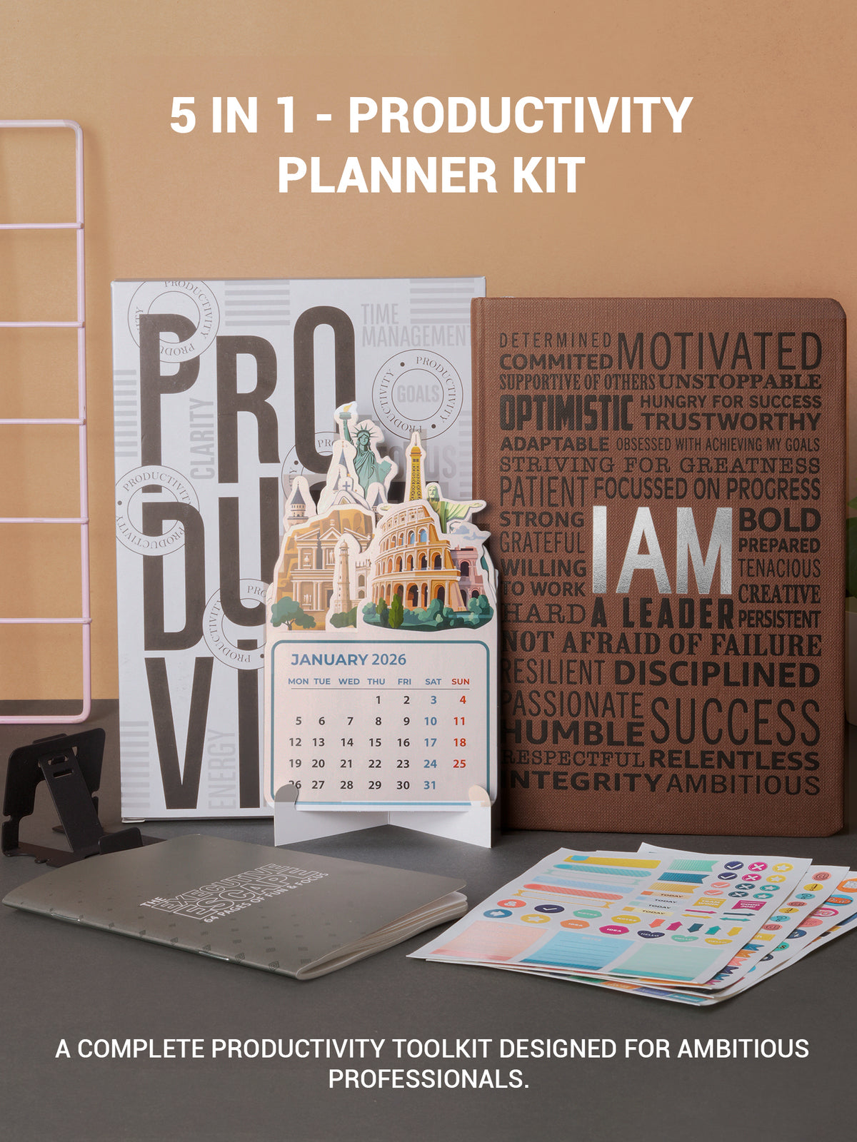 Executive Edge Undated Productivity Pro Yearly Planner