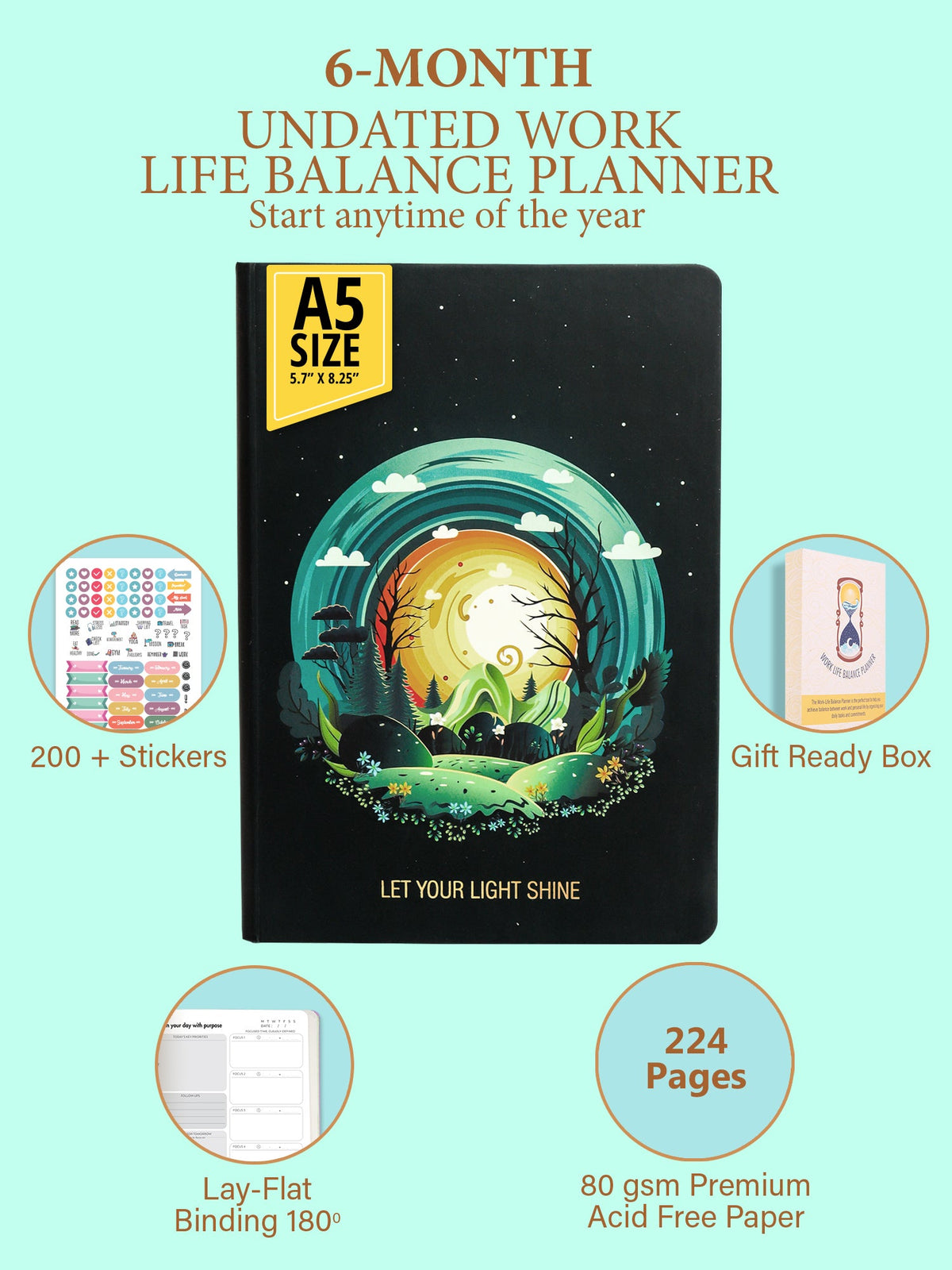 Shinning Light Work Life Balance Planner