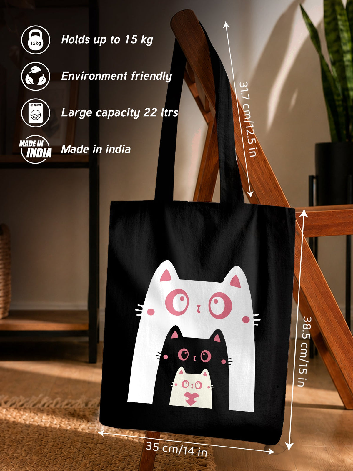 Cat Trio Tote Bag