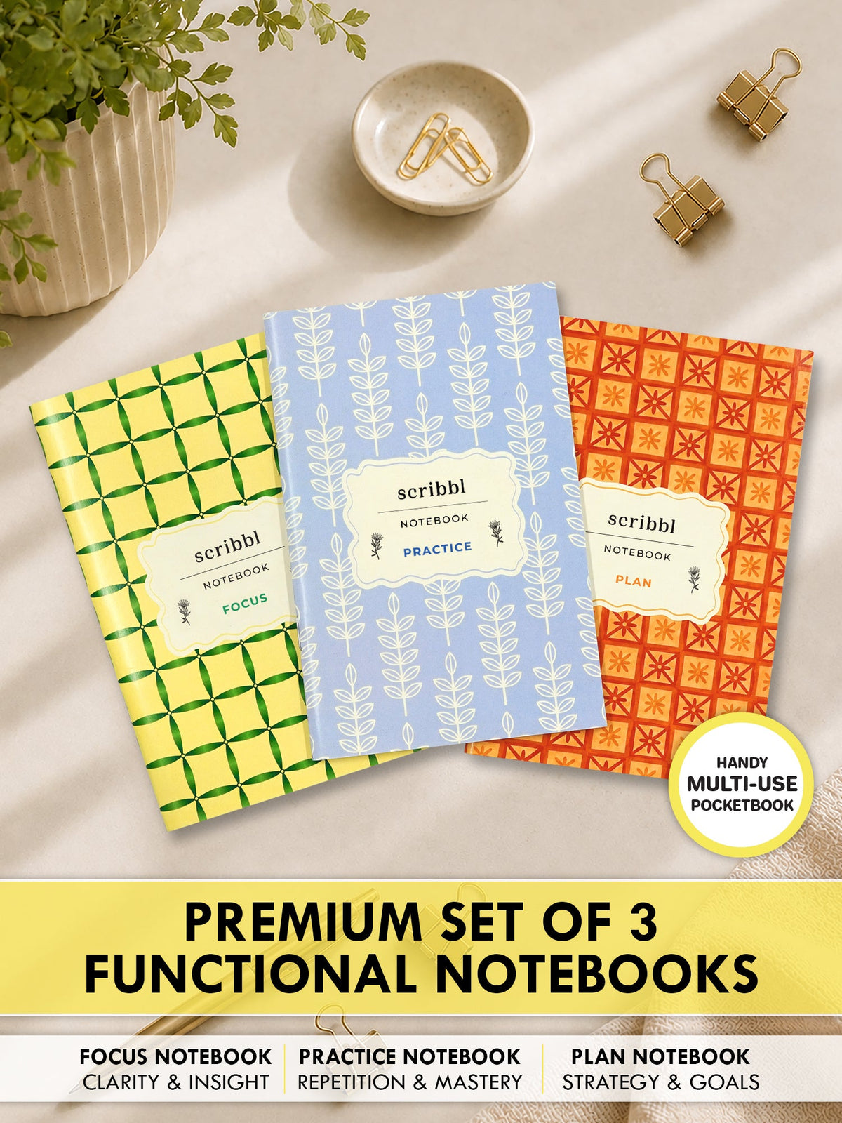Scribbl Notebook Set of 3