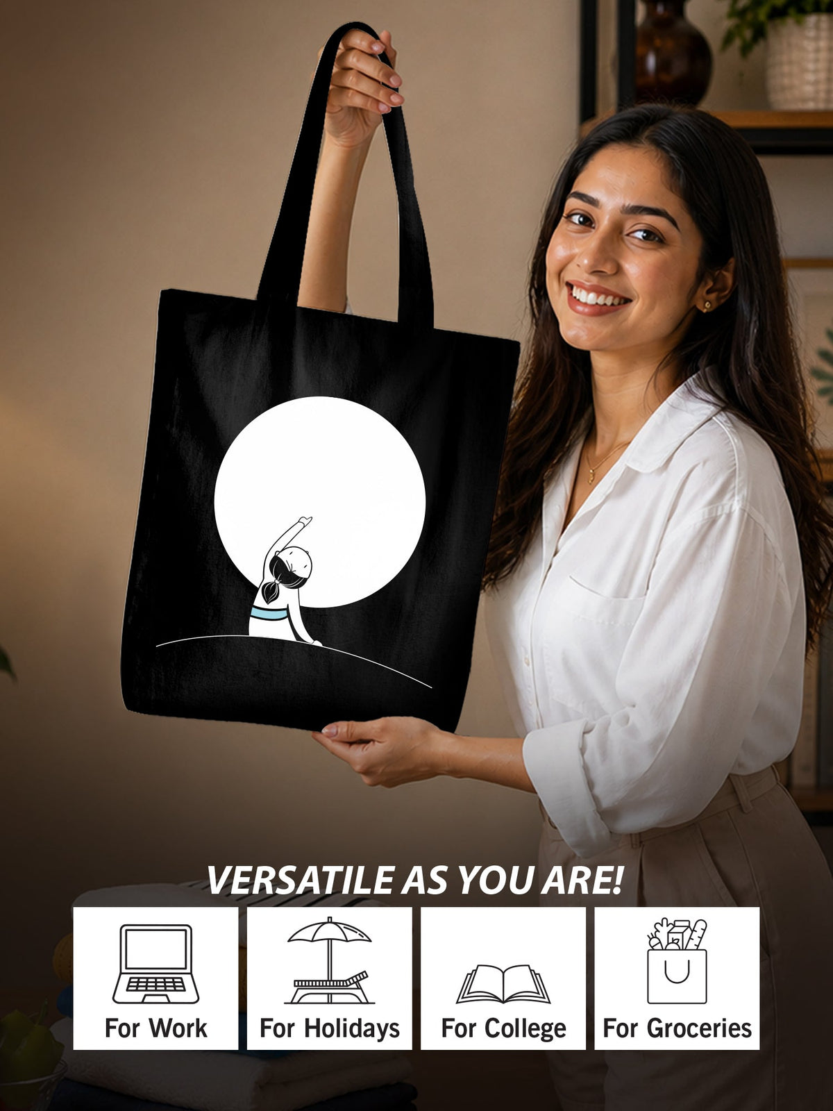 Calm Moon Tote Bag