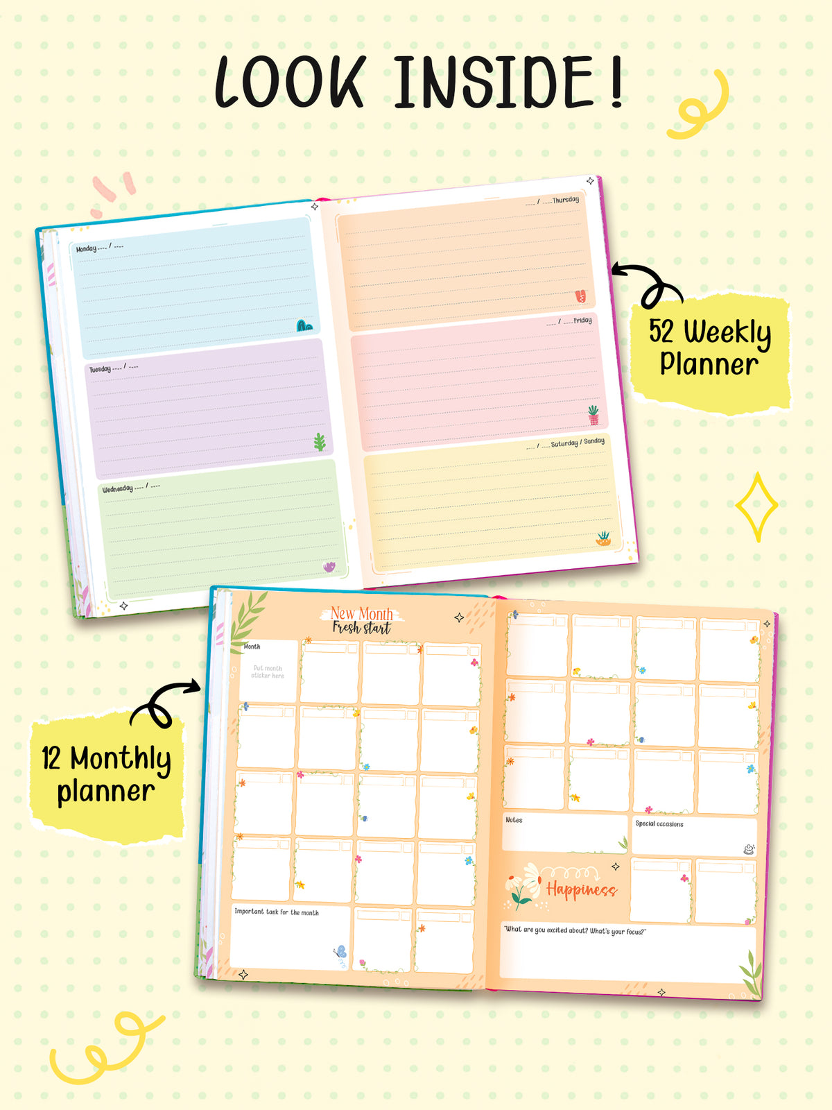 Personalized A5 Undated 2027 Yearly Planner - Daily Drive