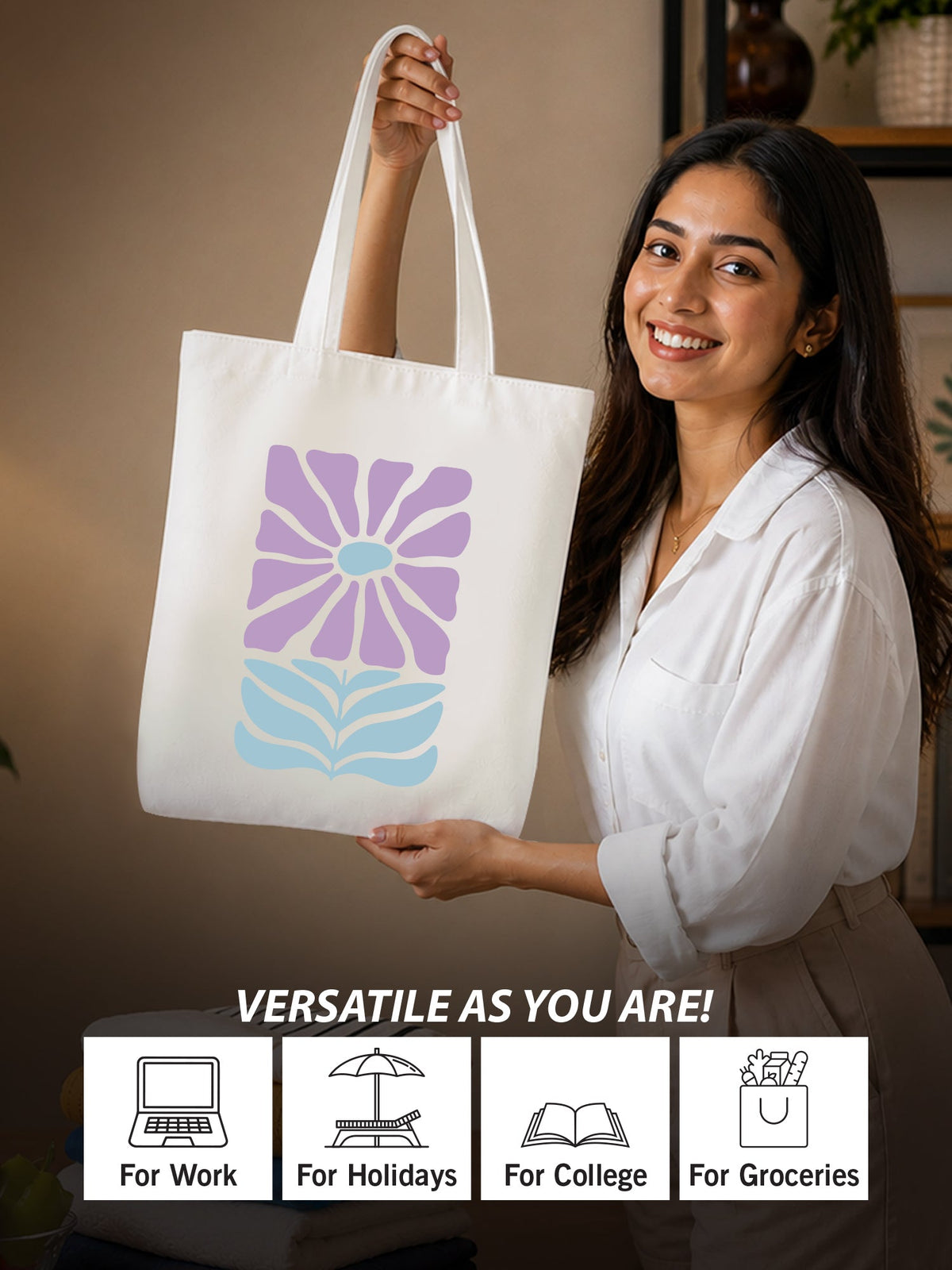 Lilac Bloom Aesthetic Tote Bag