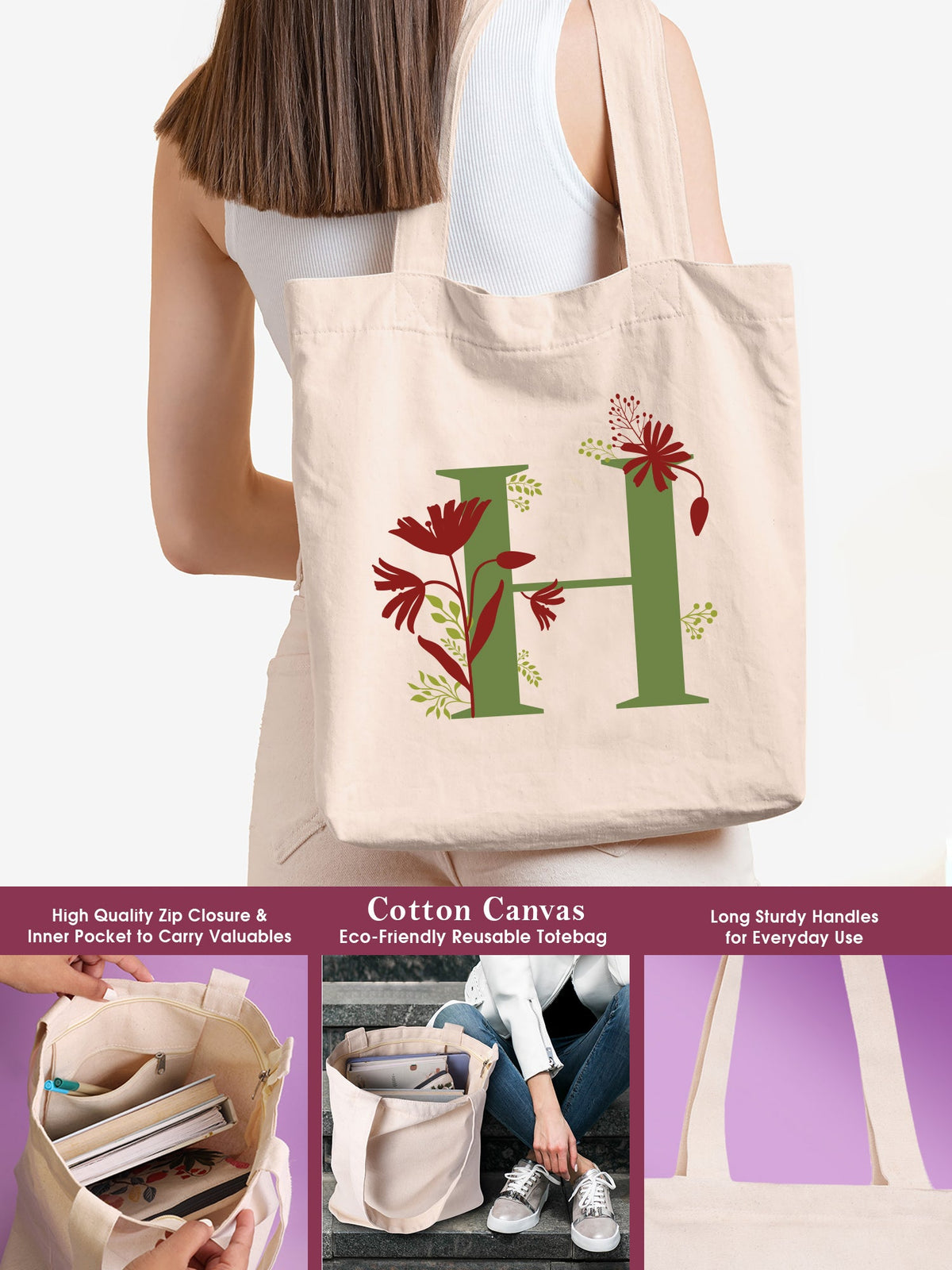 Initial H Monogram Gift Set