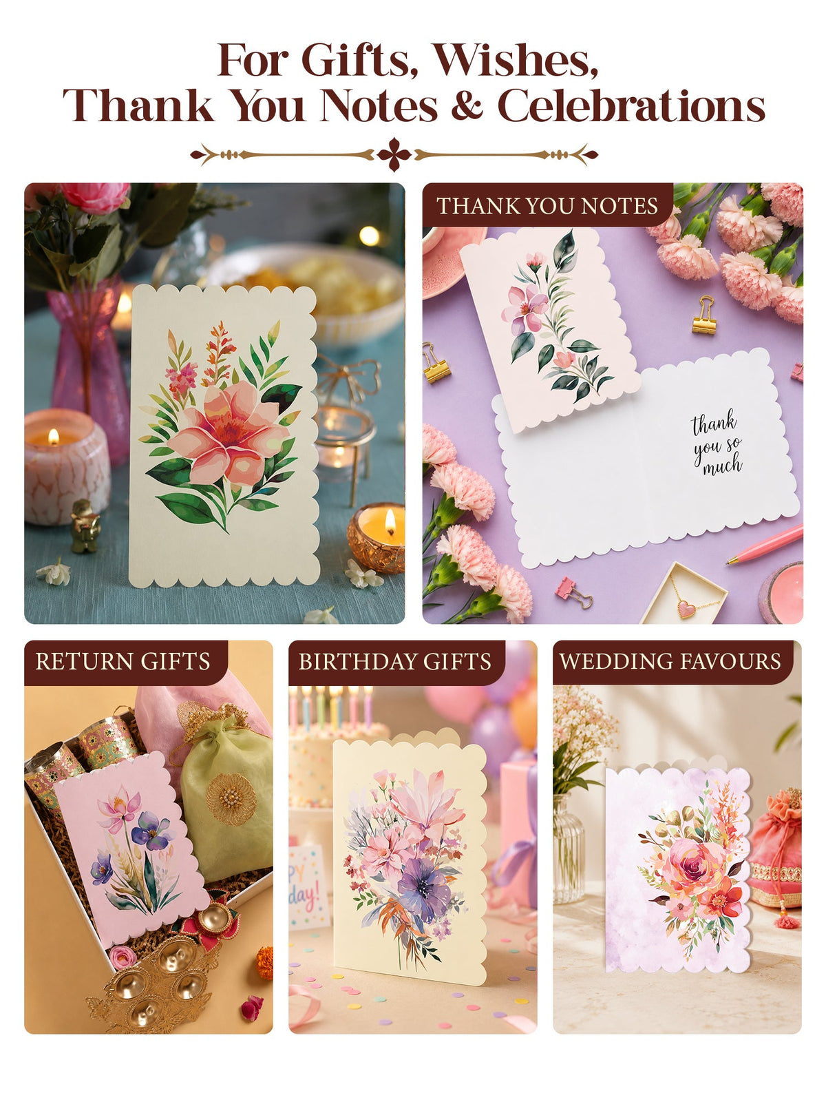 Watercolor Garden Notecard pack of 24