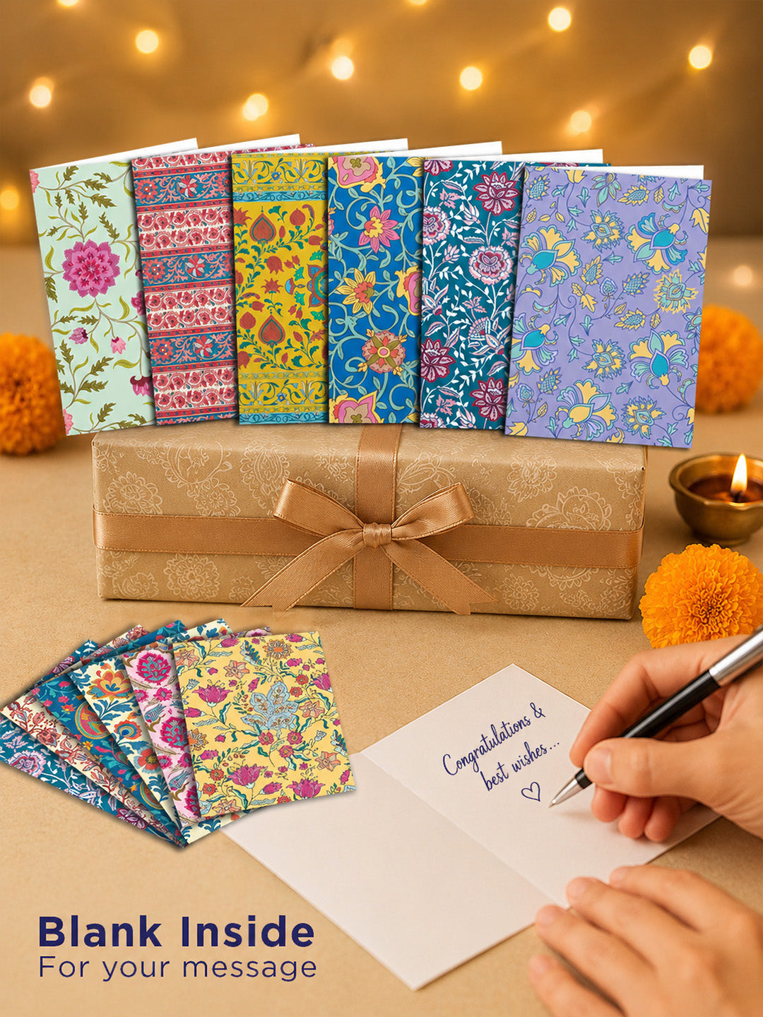 Ethnic Patterns Notecard pack of 12