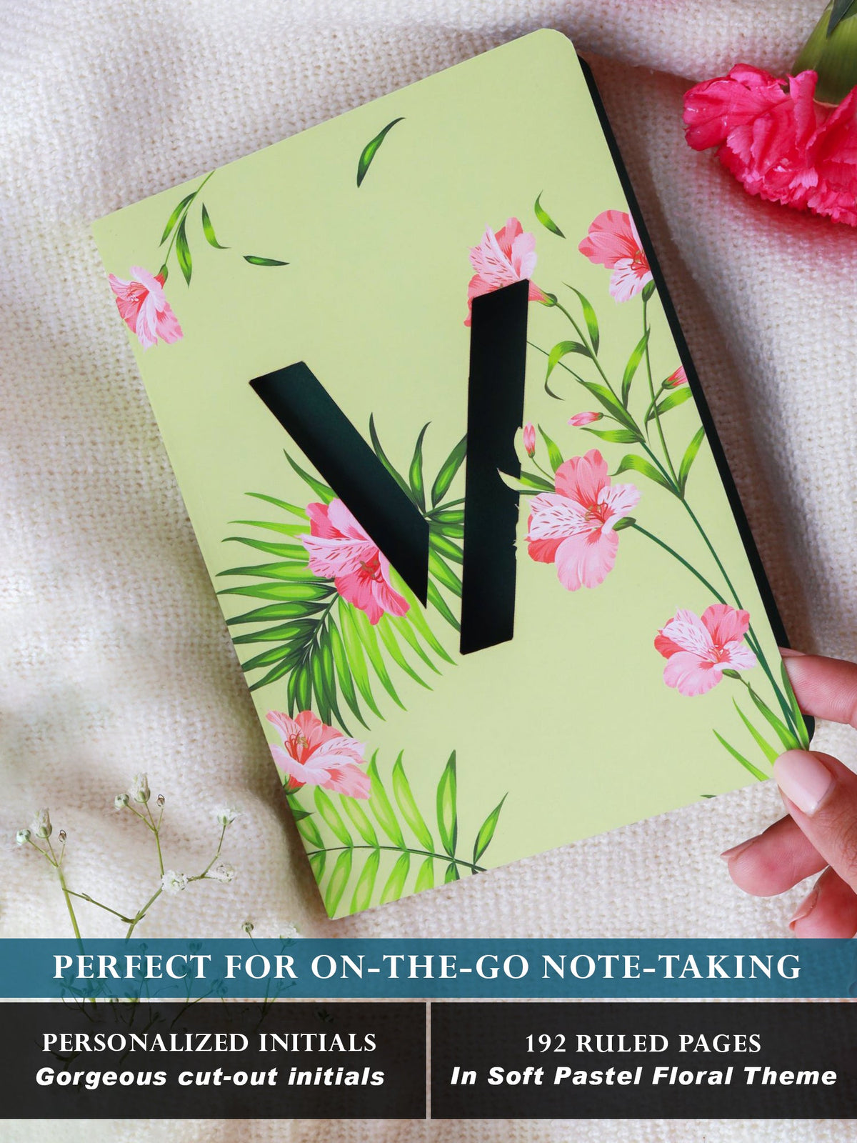 Initial V Monogram Gift Set
