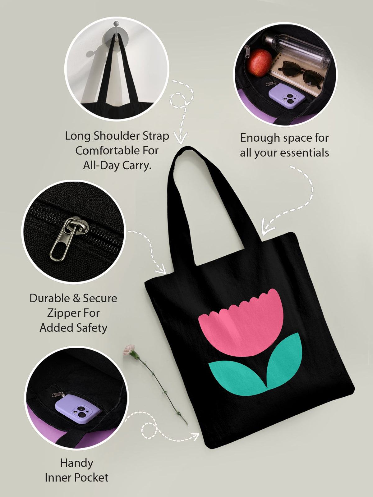 Urban Bloom Tote Bag