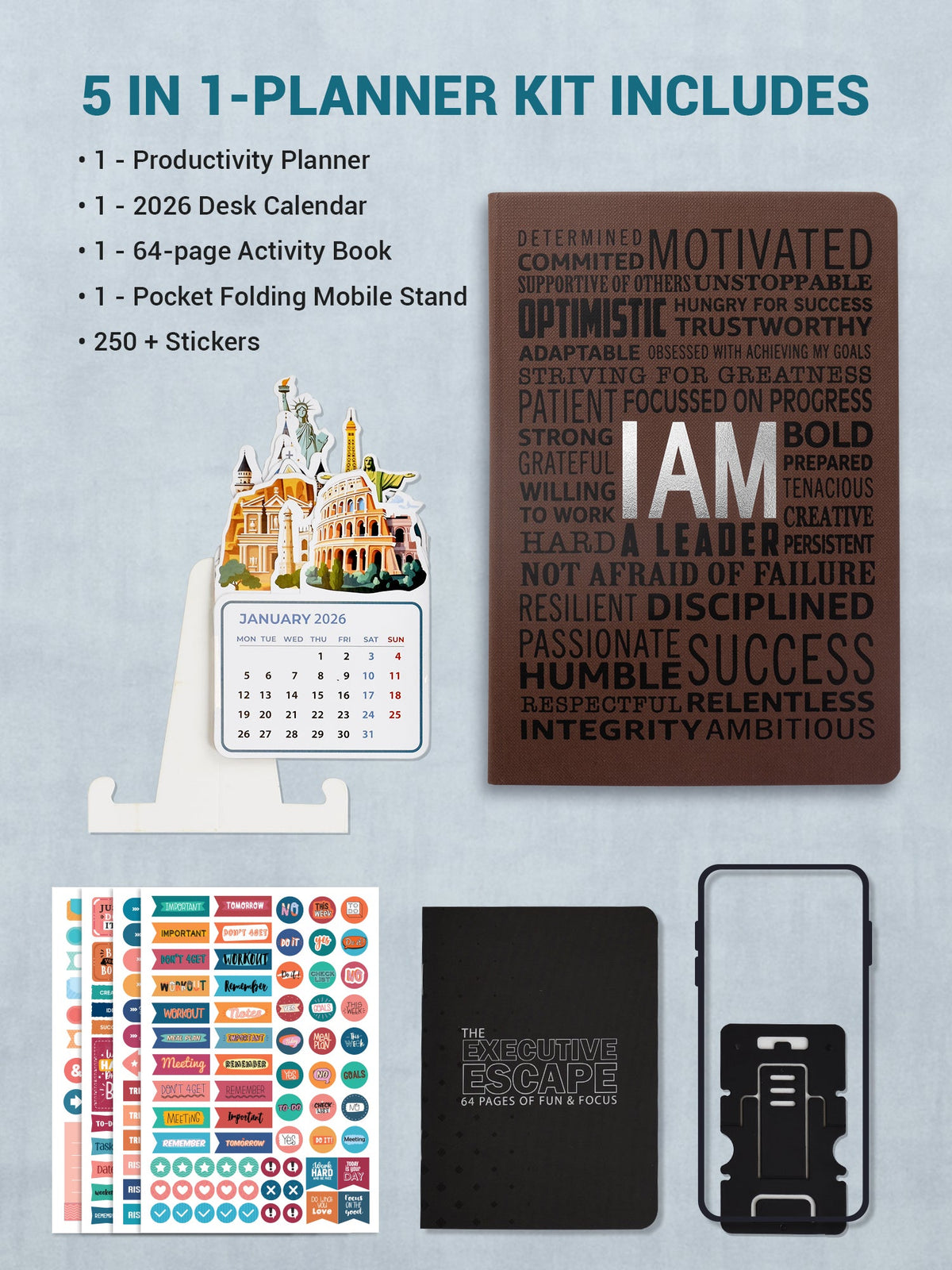 Executive Edge Undated Productivity Pro Yearly Planner