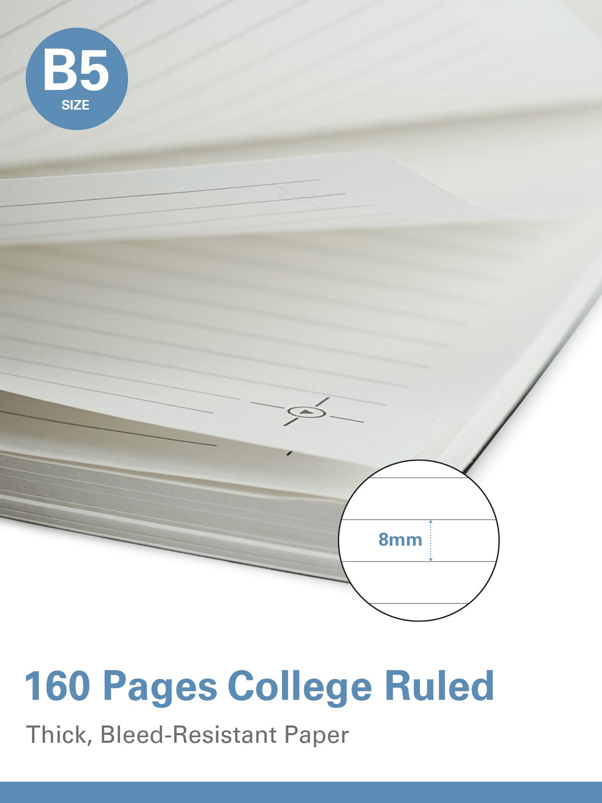 B5 Large Lined Notebook Set of 5 | Axis Multi Spiral Notebooks