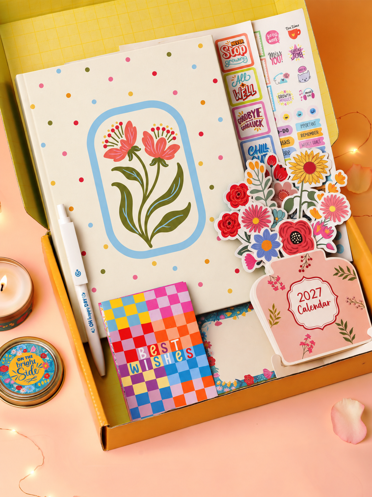 2027 Undated Yearly B5 Planner Kit -Ivory Grace