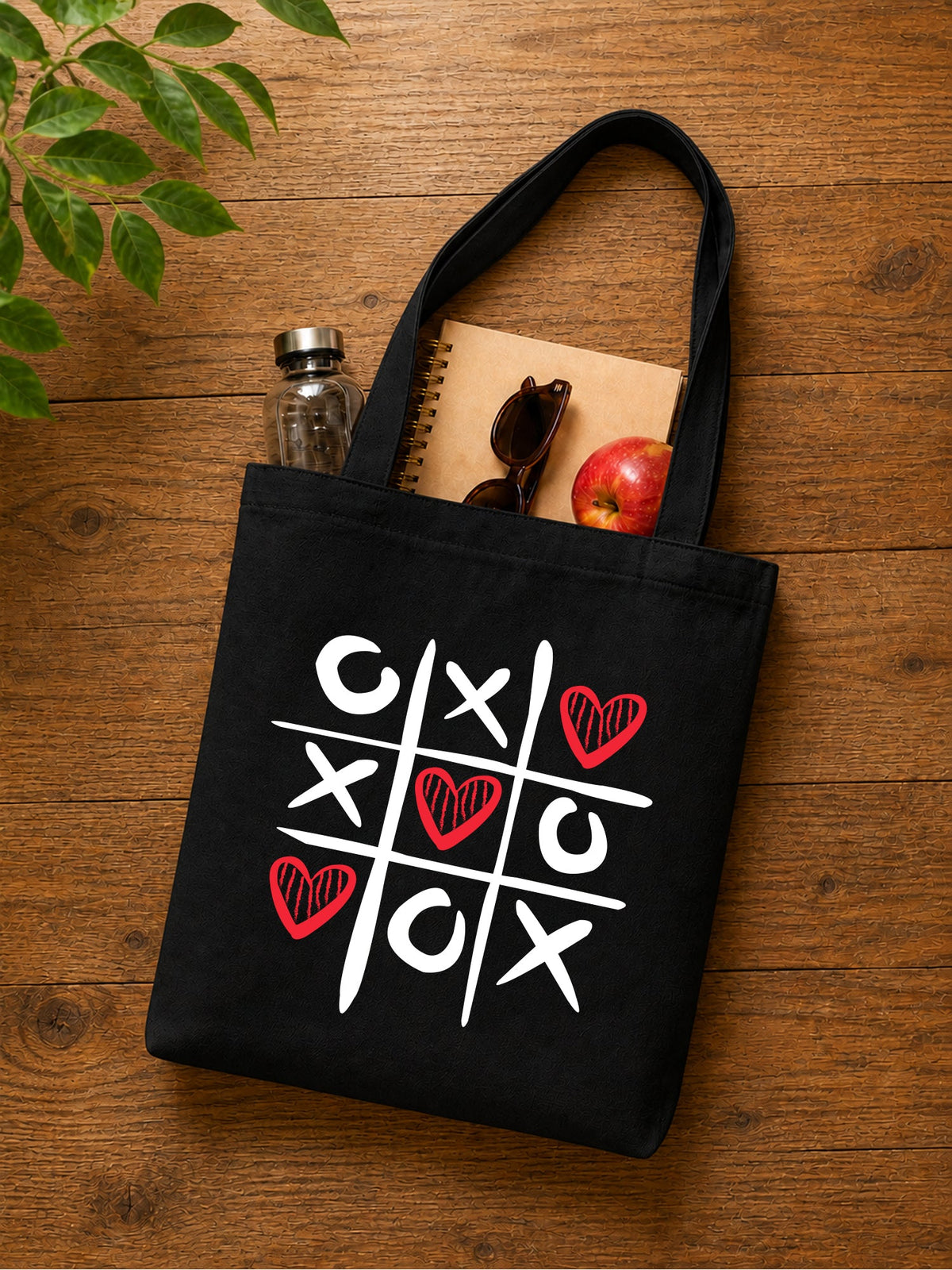 Love Grid Tote Bag