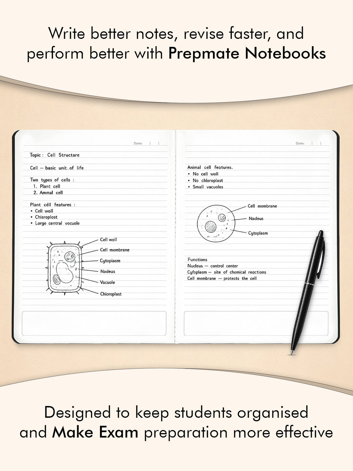 A4 Study Notebooks Pack of 4 | PrepMate Multi