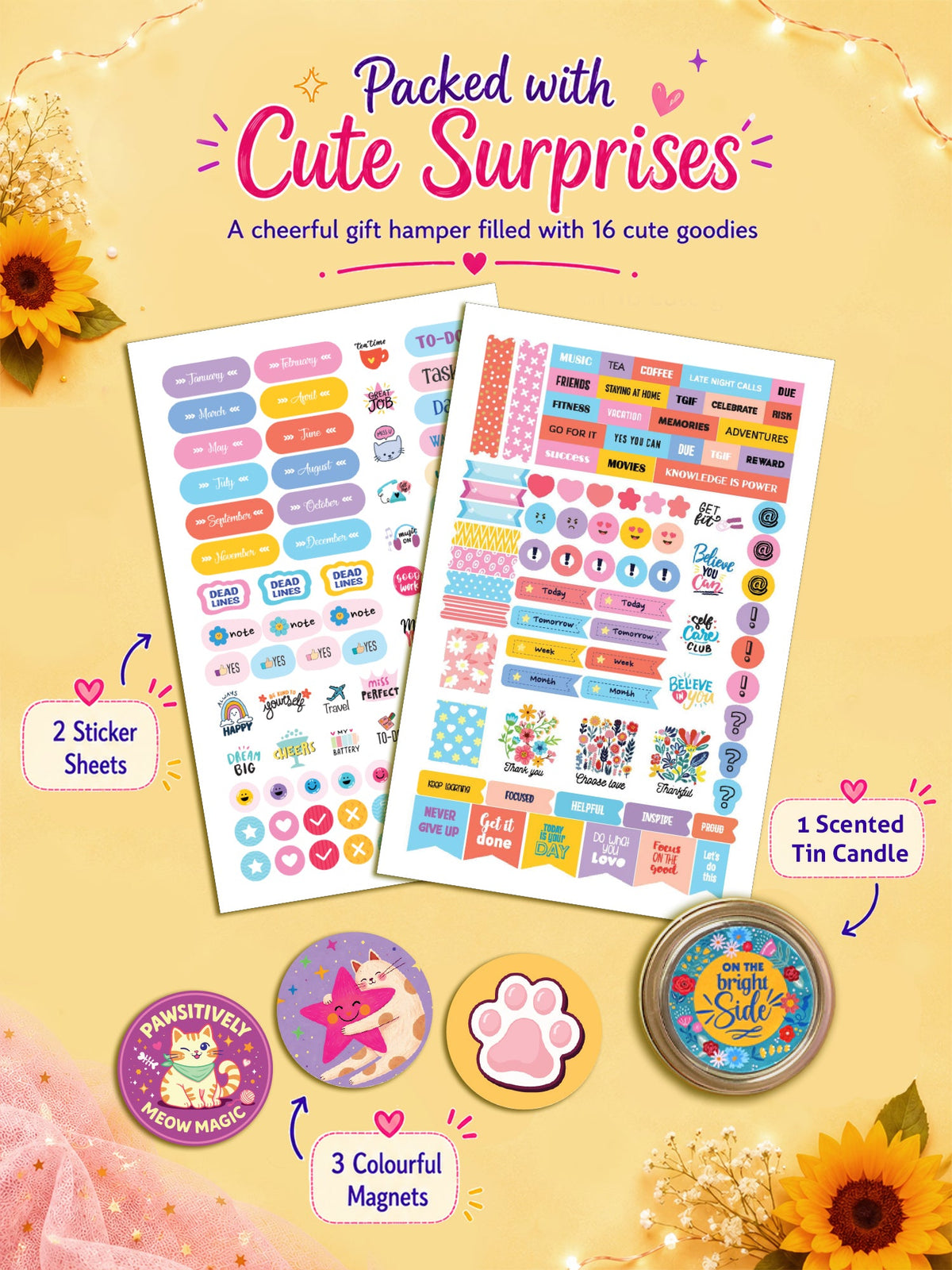 Dreamy Desk Gift Hamper | Gift for girls with 16 Cute Goodies