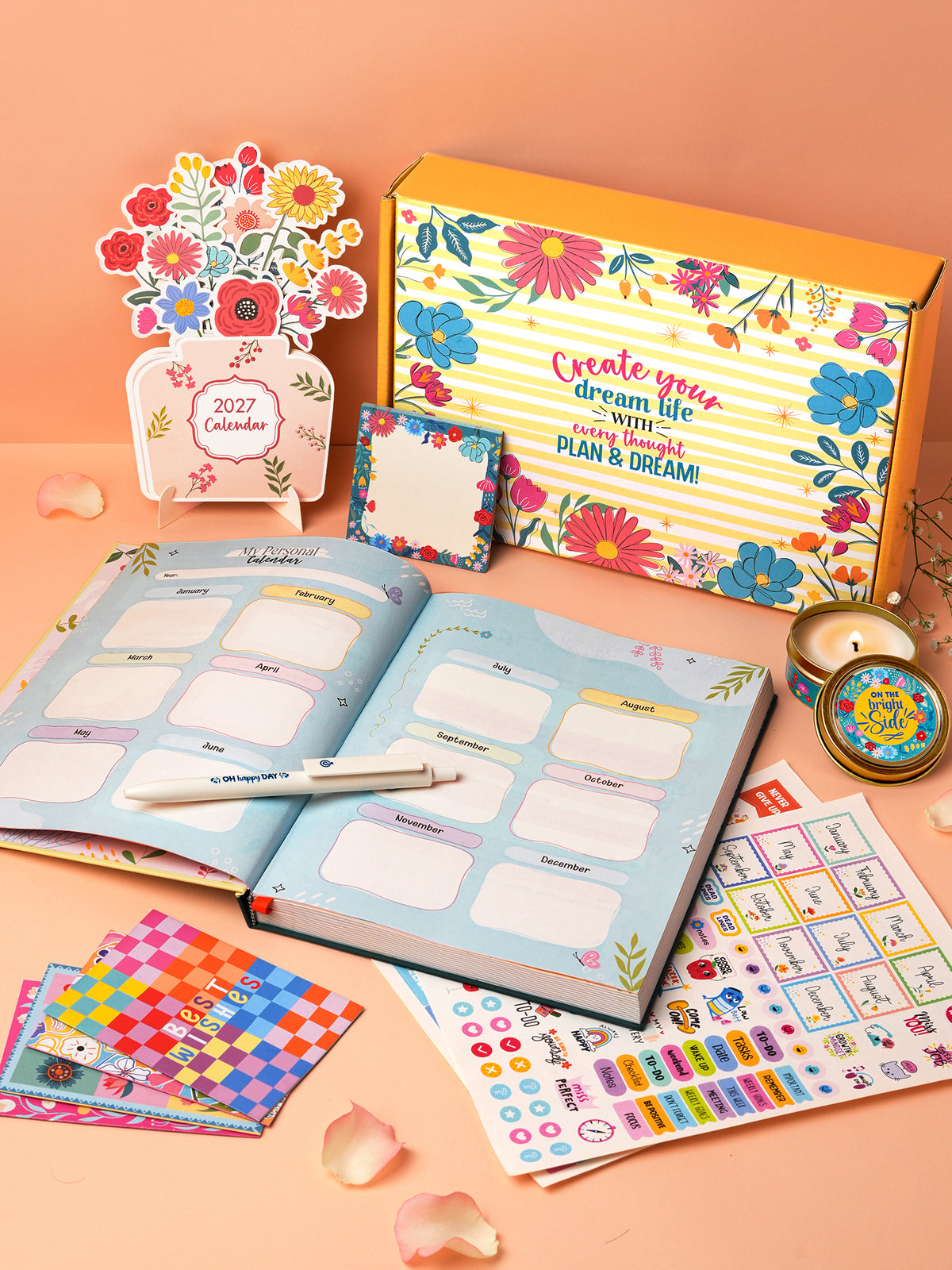 2027 Undated Yearly B5 Planner kit - Wild Meadow