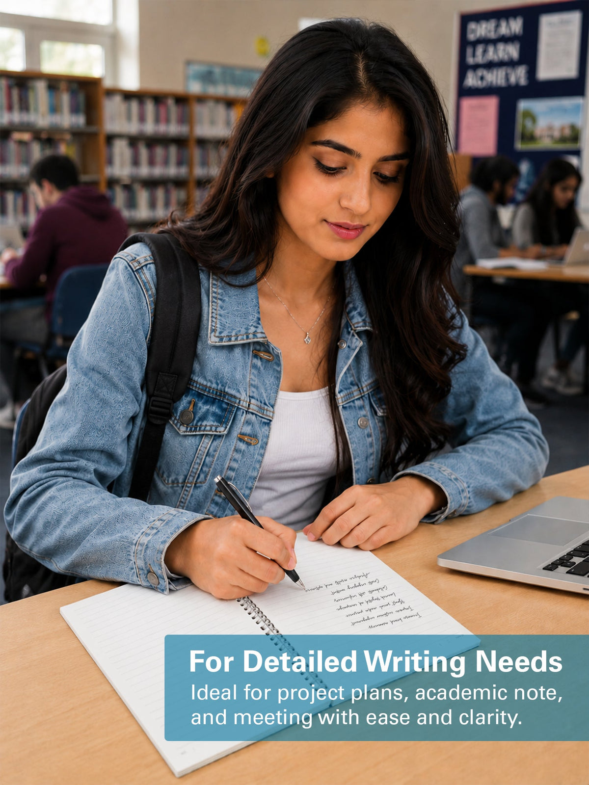 B5 Large Lined Notebook Set of 3 | Axis Blue Spiral Notebooks