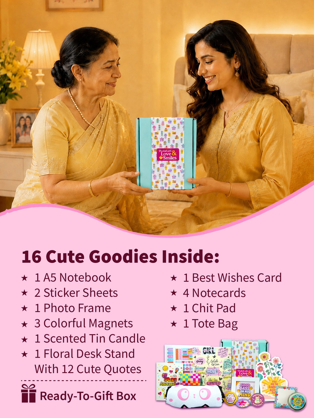Dreamy Desk Gift Hamper | Gift for girls with 16 Cute Goodies