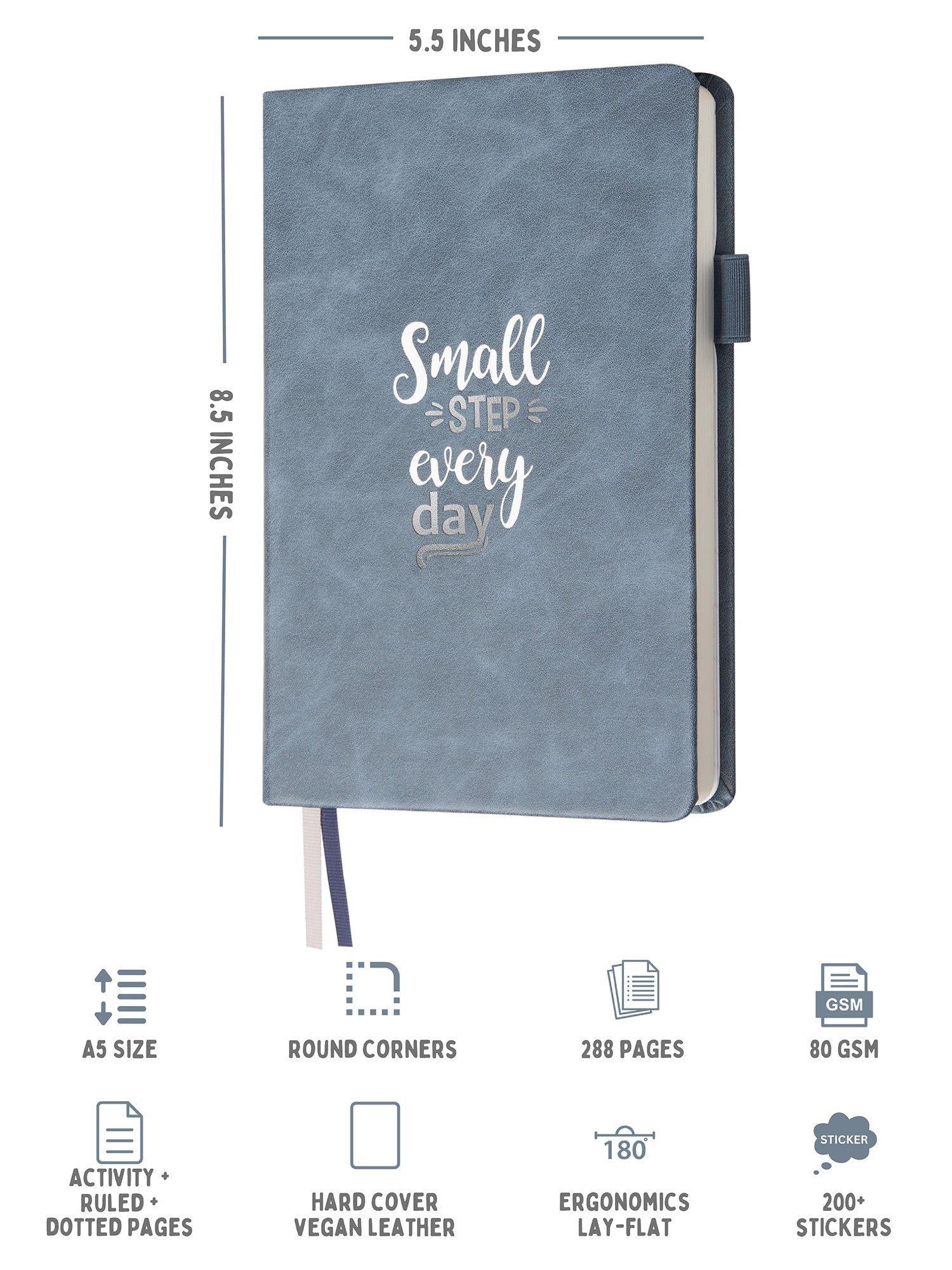 Personalized Undated 2024 A5 Productivity Planner Kit [Step by Step]