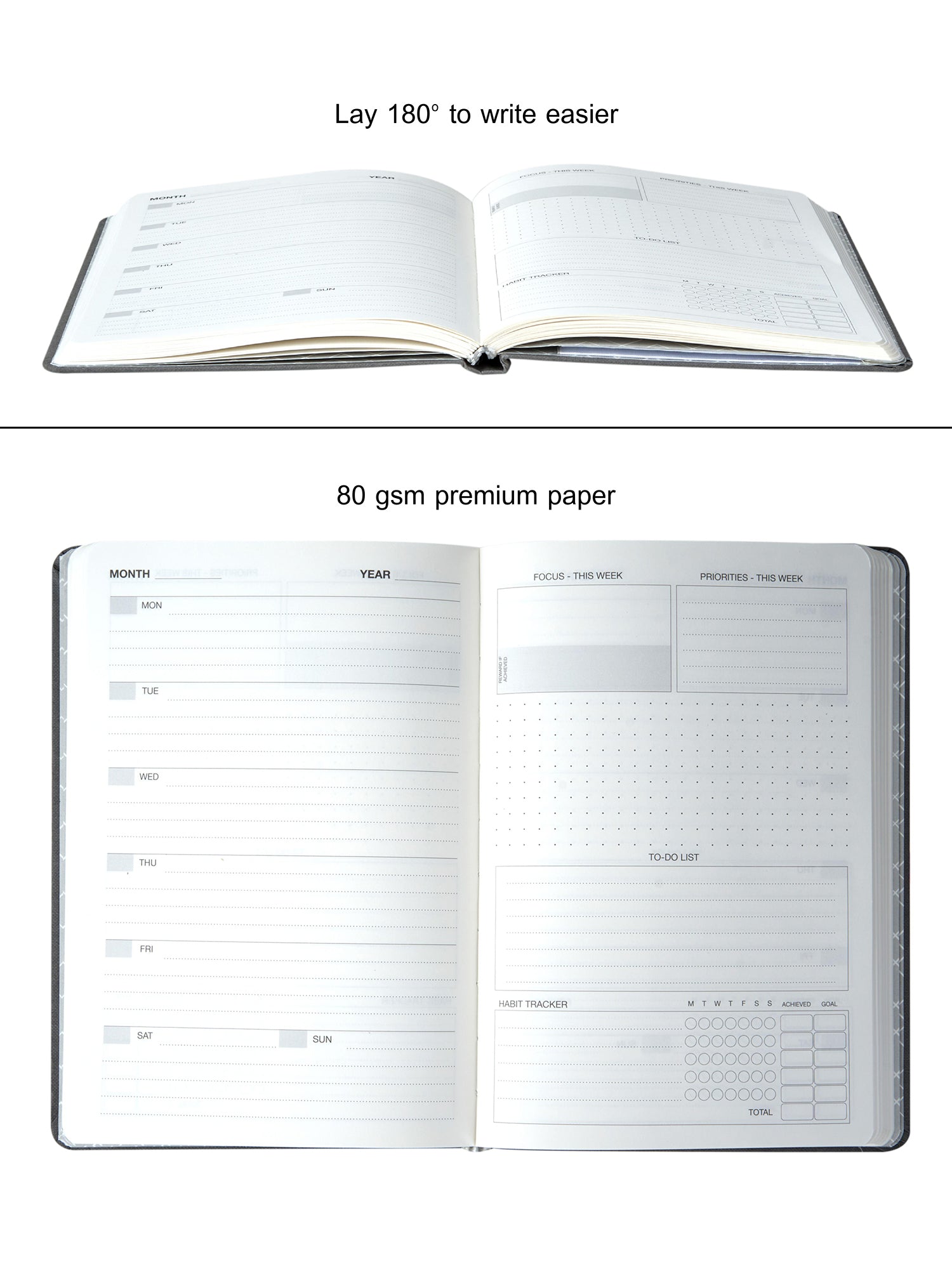 Doodle Personalized Undated Organise- It Hardbound A5 Weekly Planner (Blue)