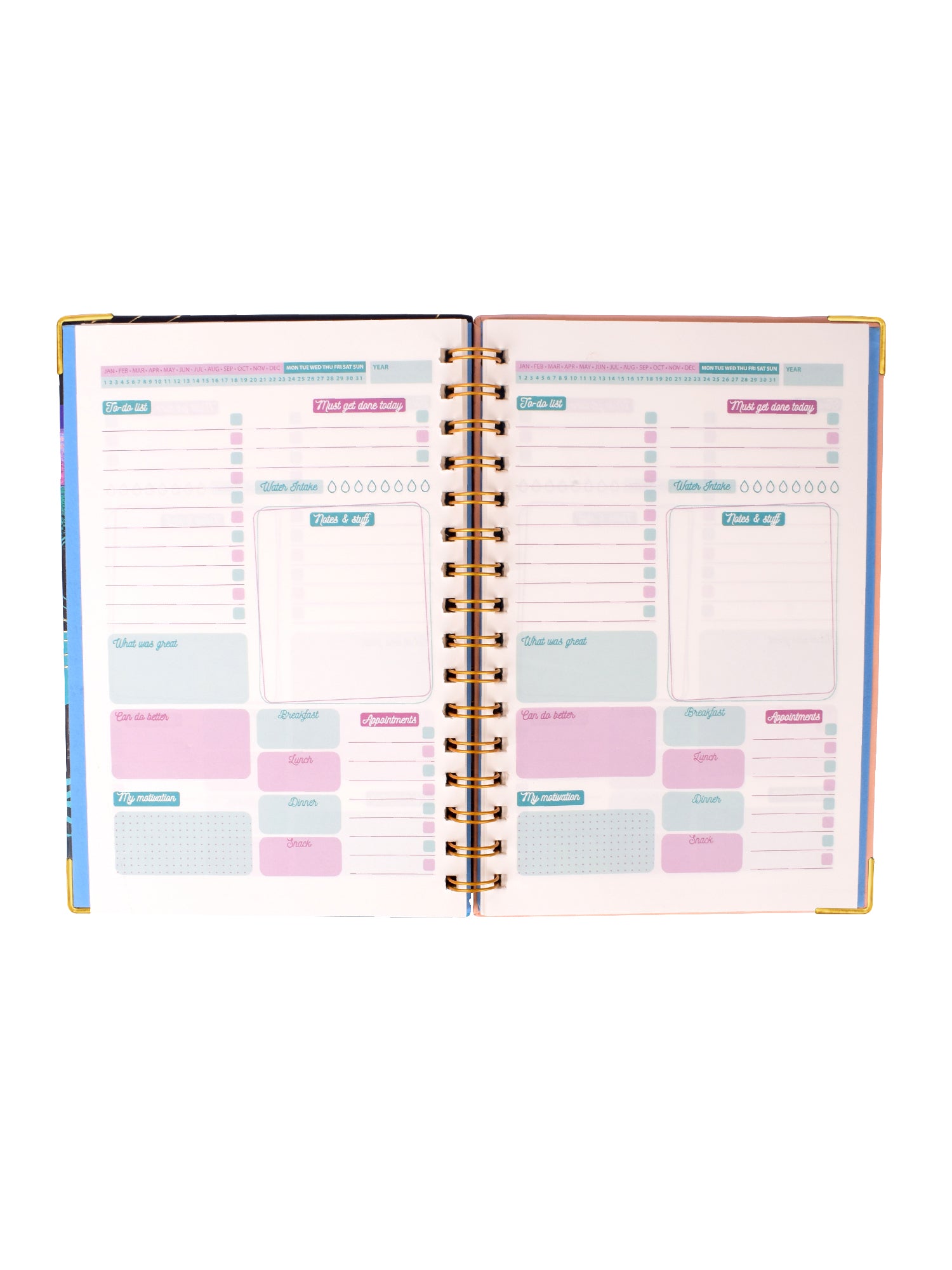 Dreamy Start - Black Daily Planner