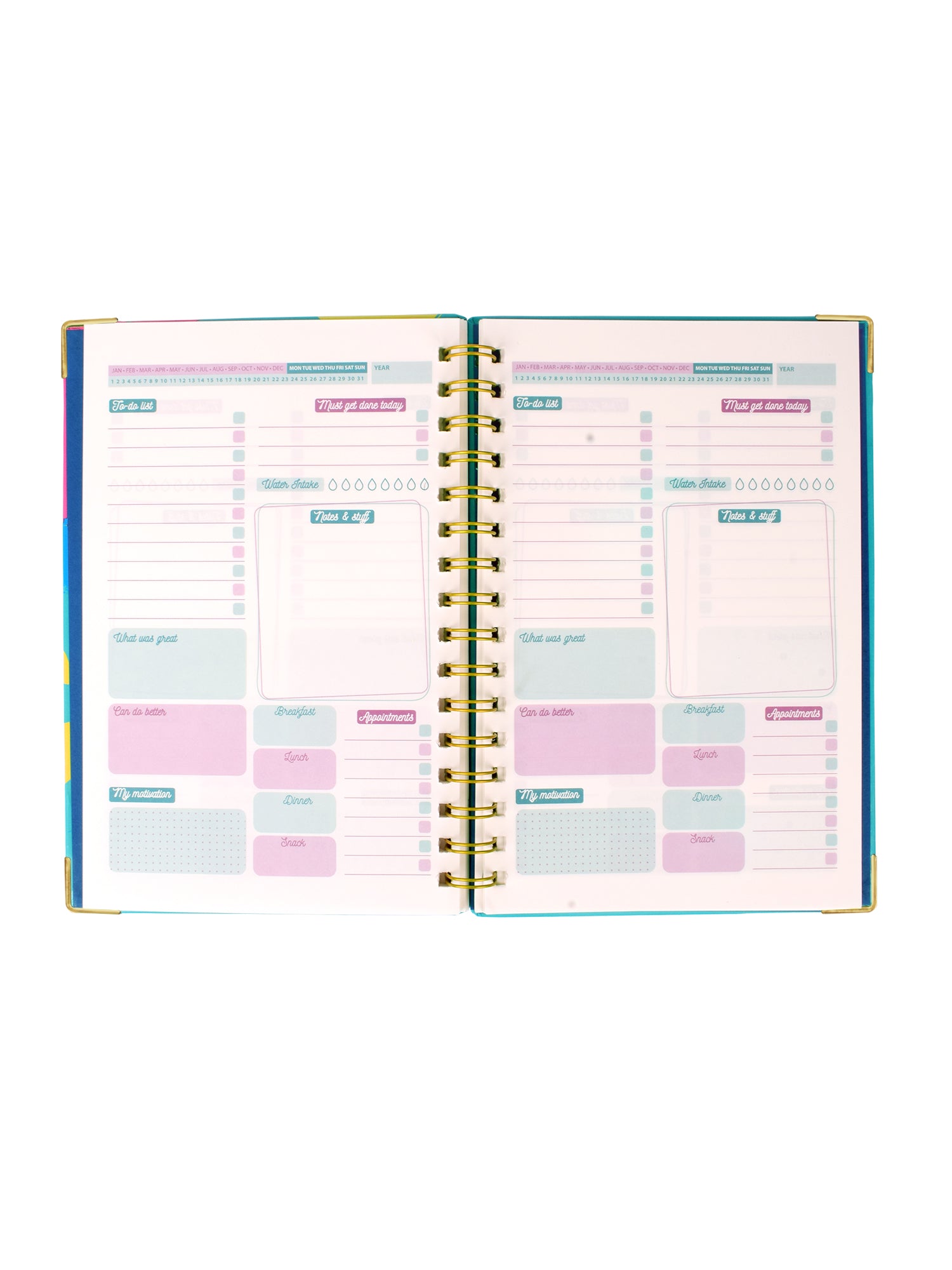 Happy Day - Blue Daily Planner