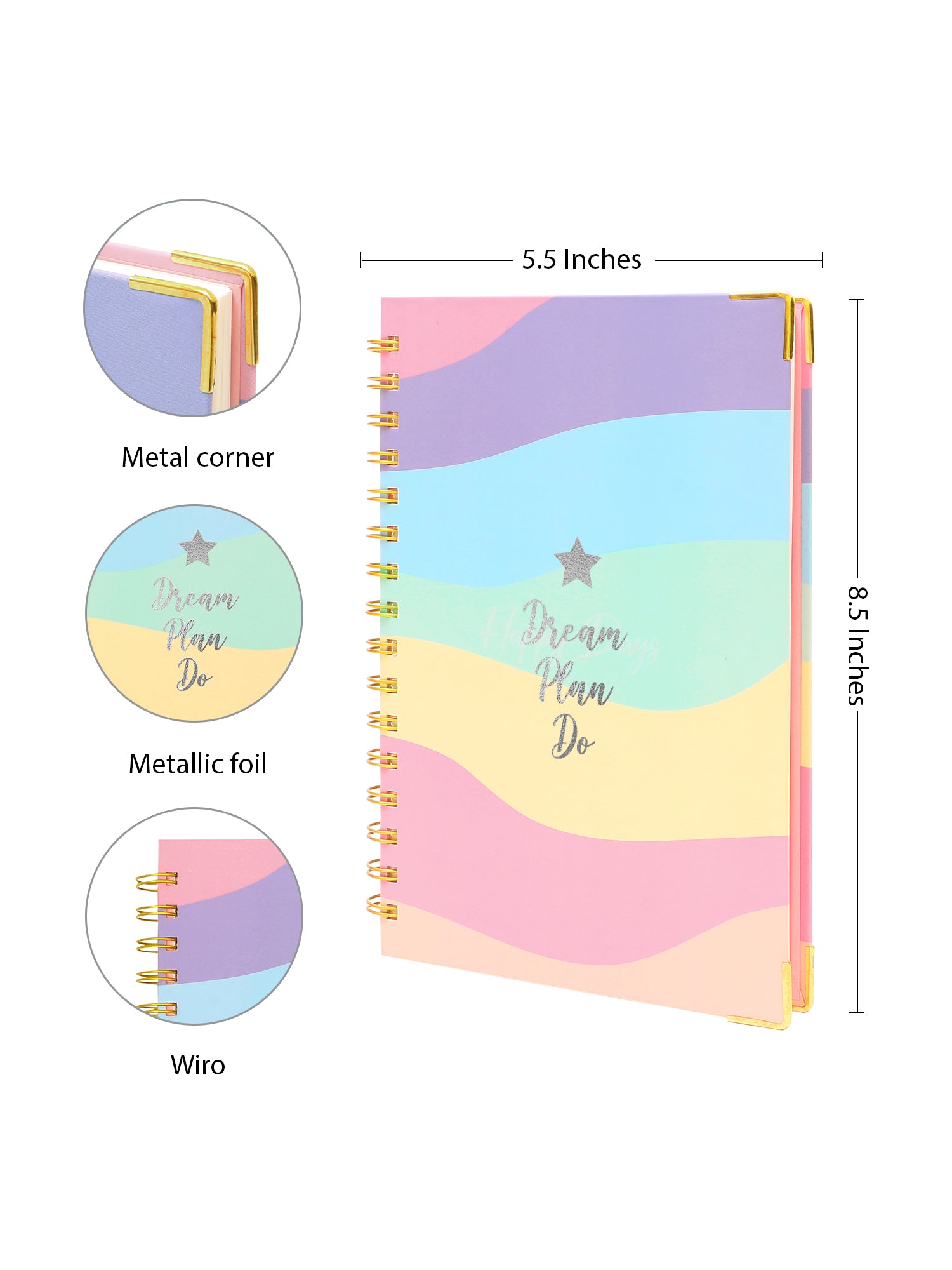 Pastel Rainbow - Plans Daily Planner