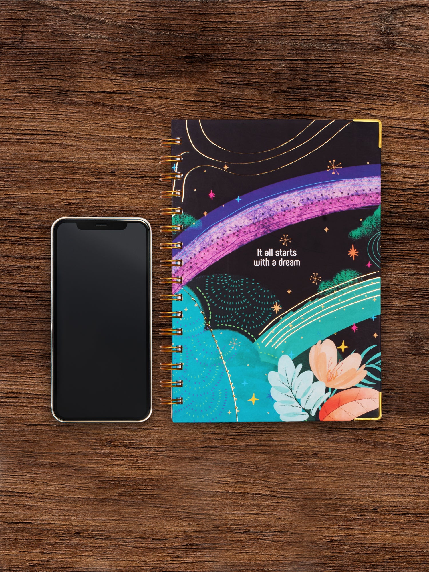 Dreamy Start - Black Daily Planner