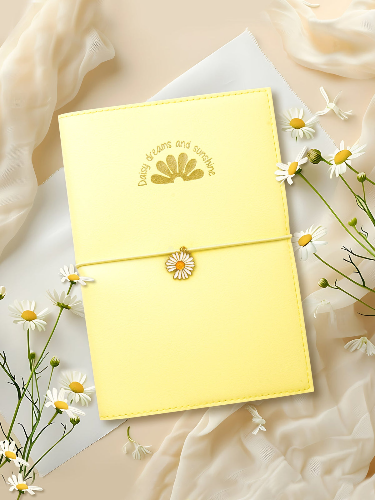 B6 Journal Notebook - Daisy Bloom (Yellow)