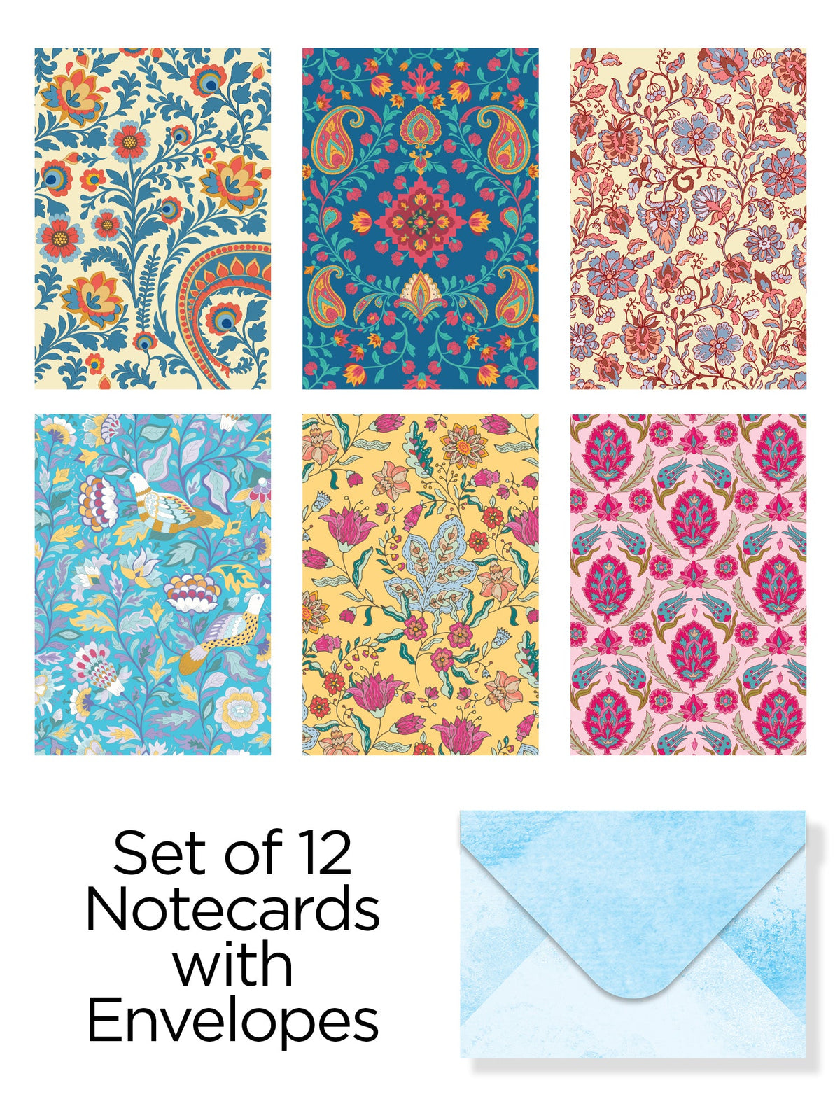 Ethnic Patterns Notecard pack of 12