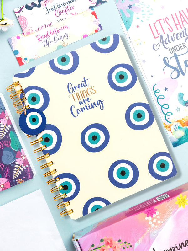 B5 Undated Yearly Planner Kit - Evil Eye Charm