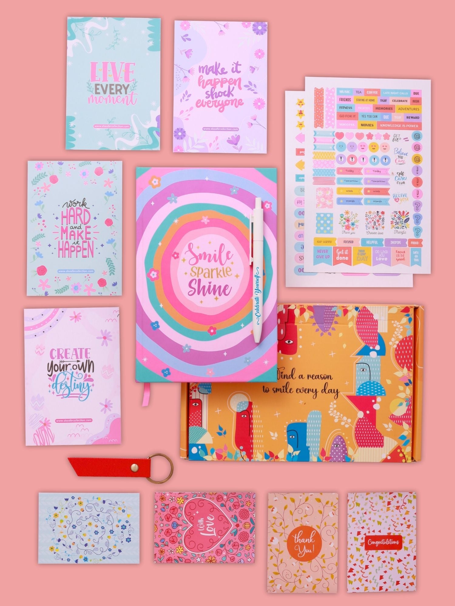 A5 Undated Planner Gift Set - Joyful Sparkle