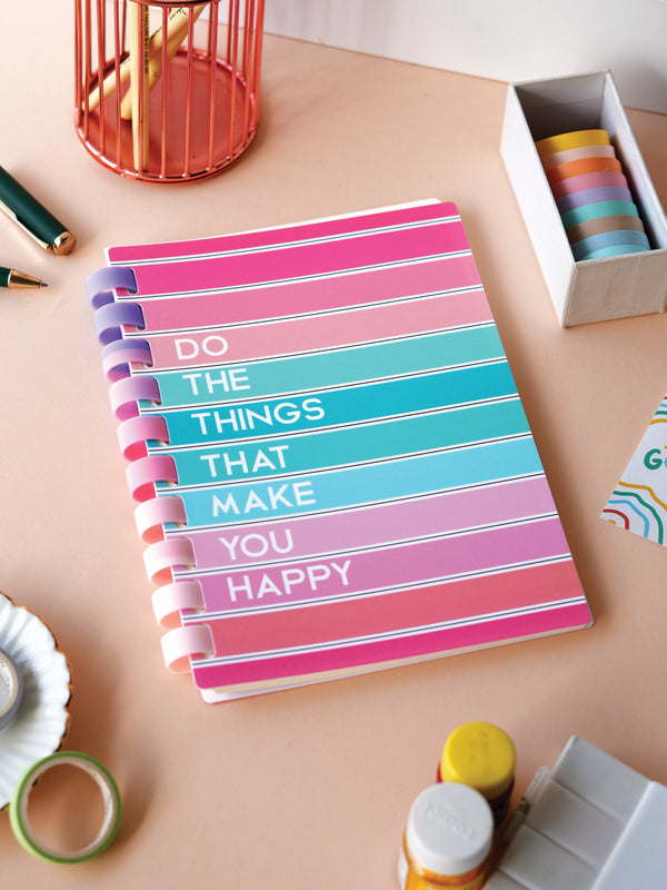 A5 Refillable Soft Wiro Notebook - Joyful Things