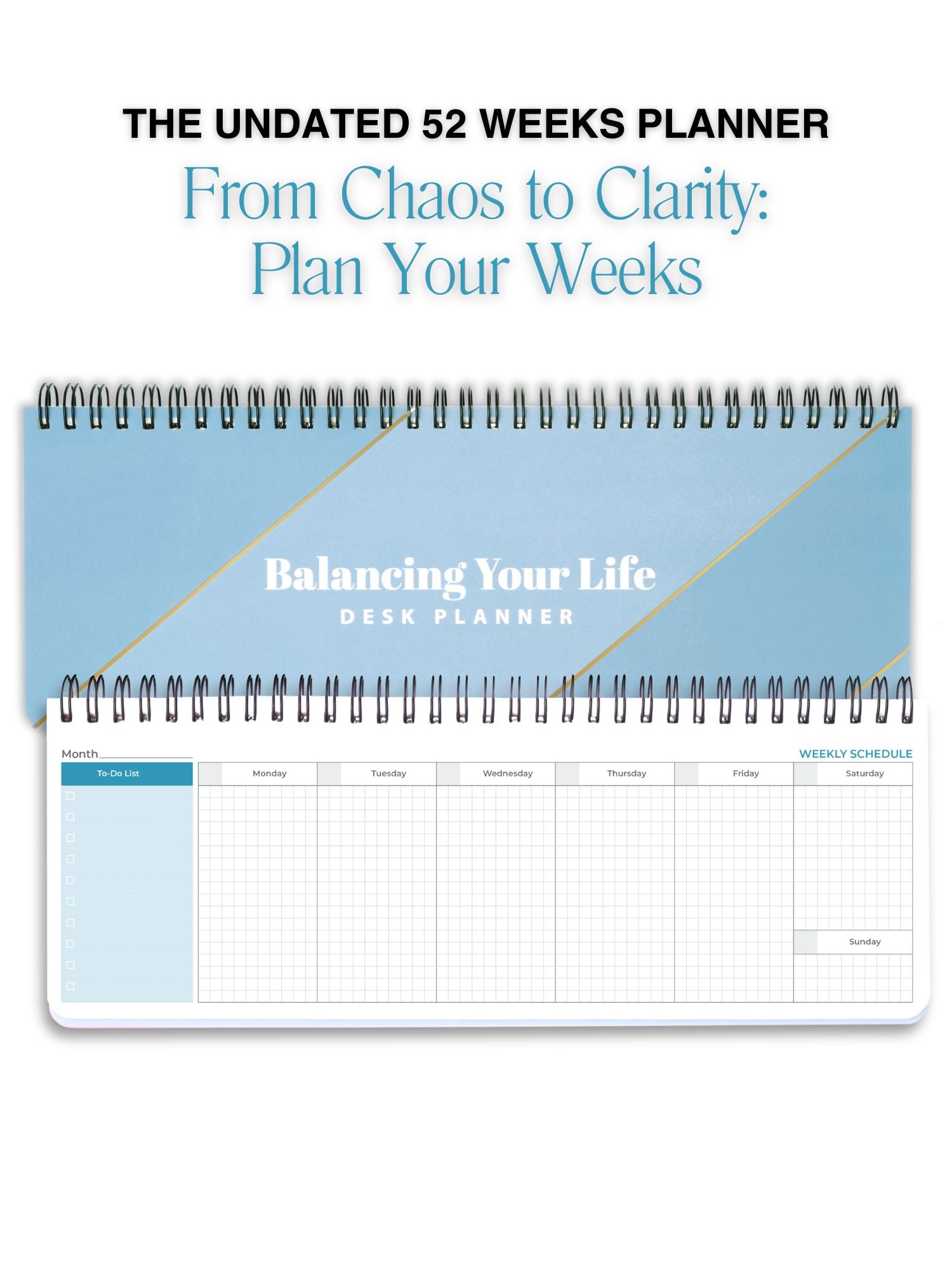 Life Balance Weekly Desk Planner