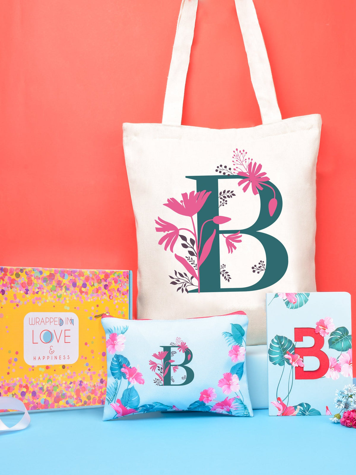 Initial B Monogram Gift Set