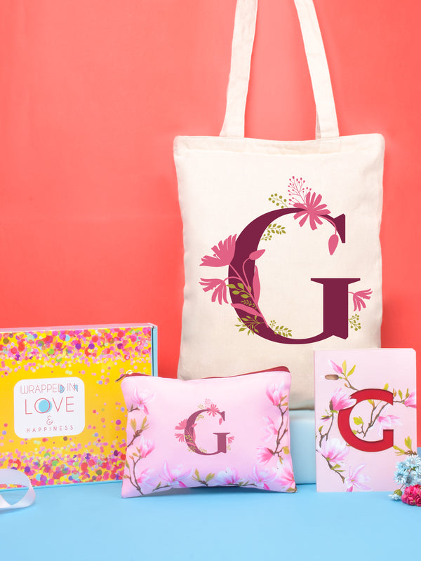 Initial G Monogram Gift Set