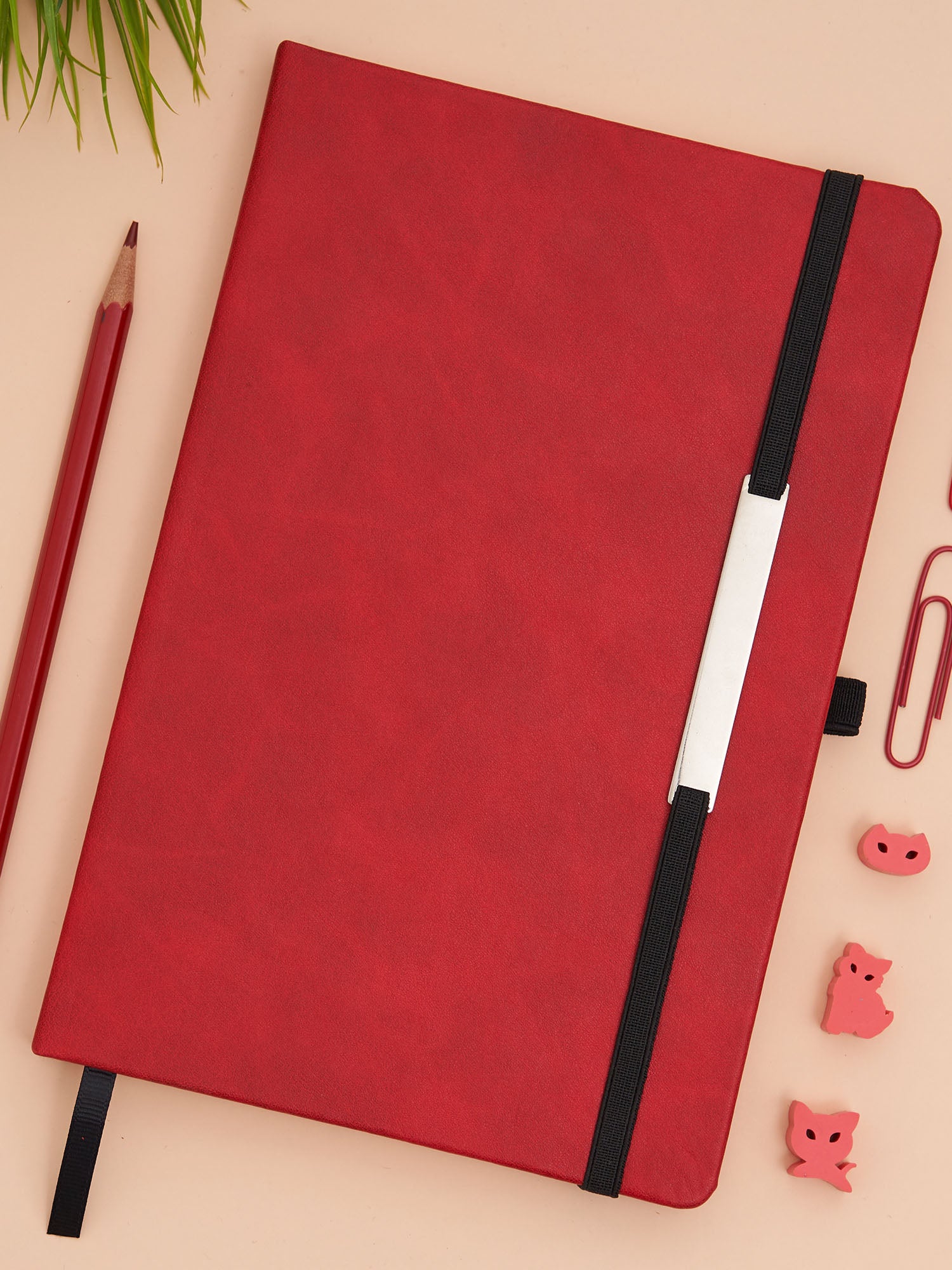 Myer Executive A5 PU Leather Hardbound Diary  - Red