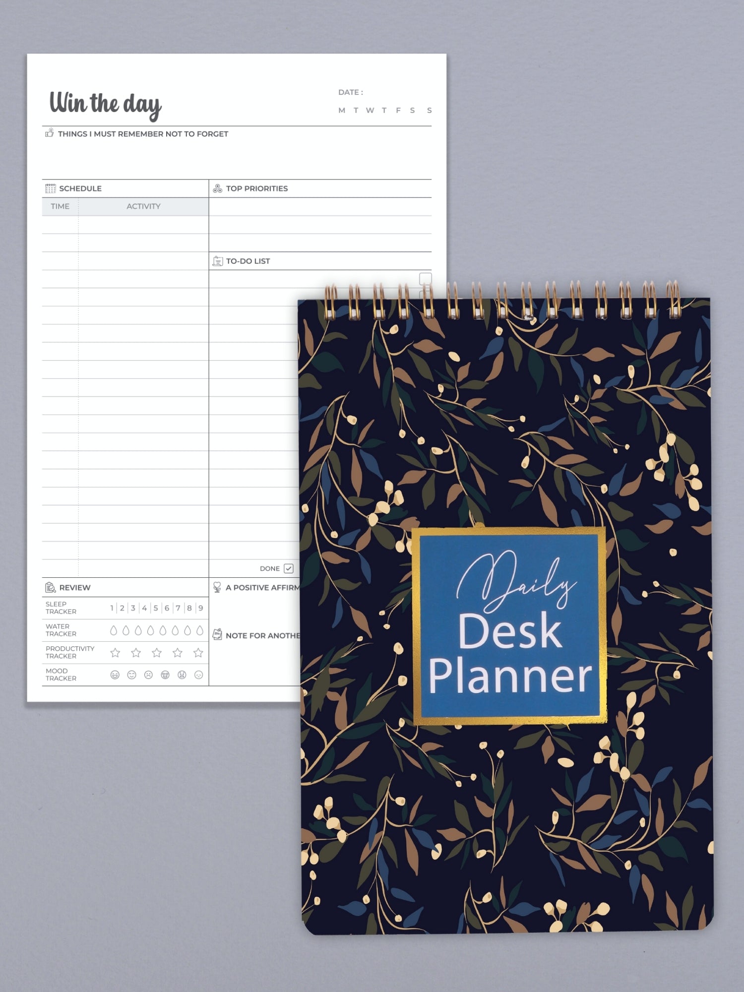 Mystic Ferns Daily Desk Planner