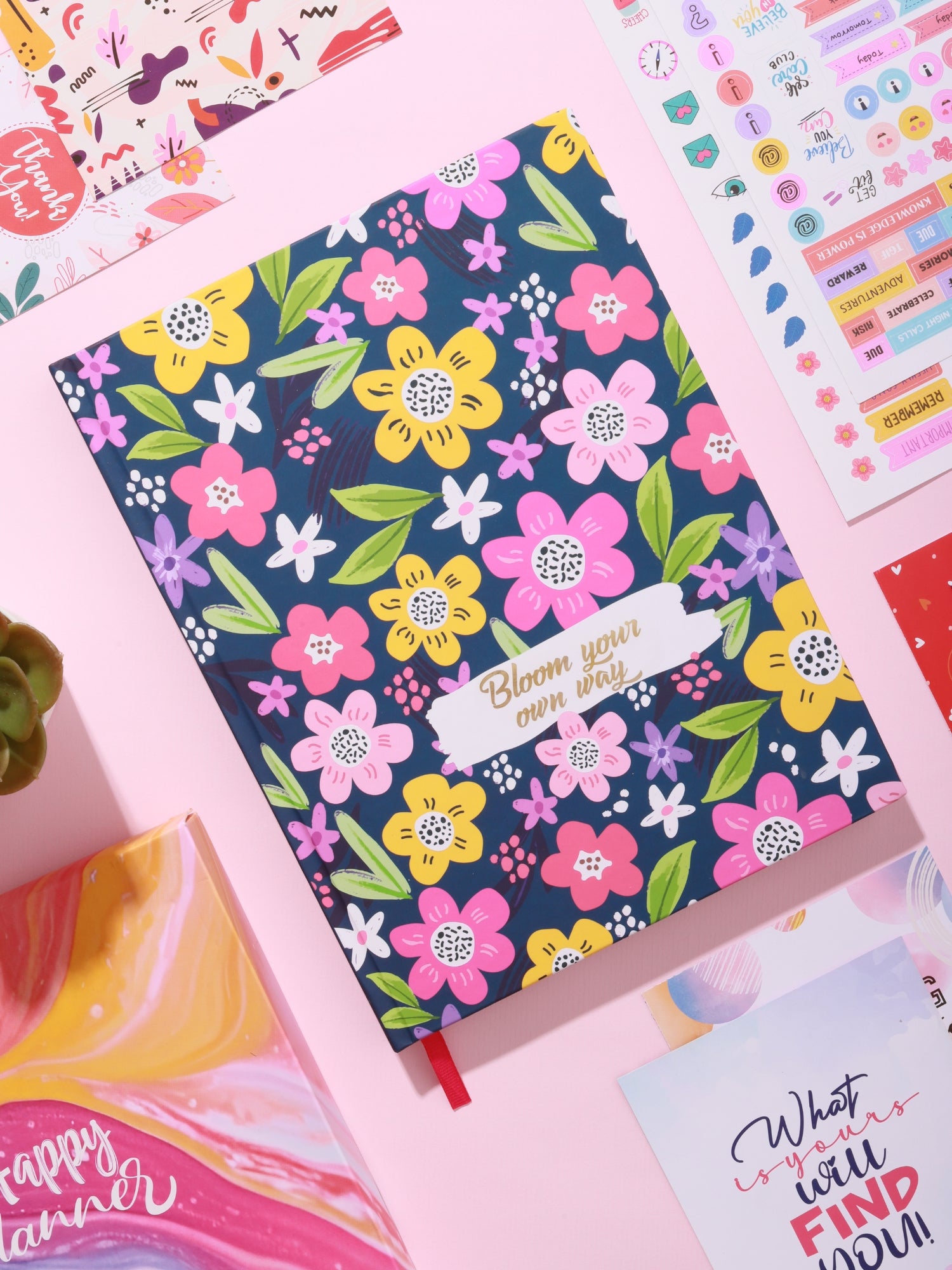 2025 B5 Undated Yearly Planner - Petal Pulse