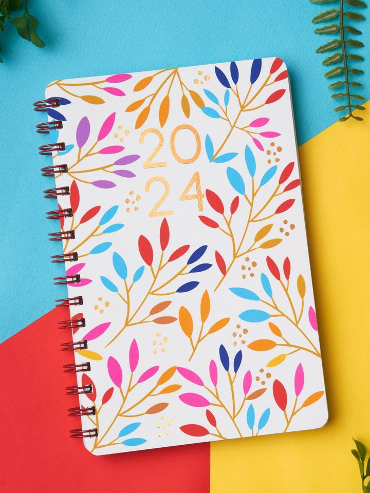 Doodle A5 Undated Wiro Bound Happiness Planner (Plenty Petals)