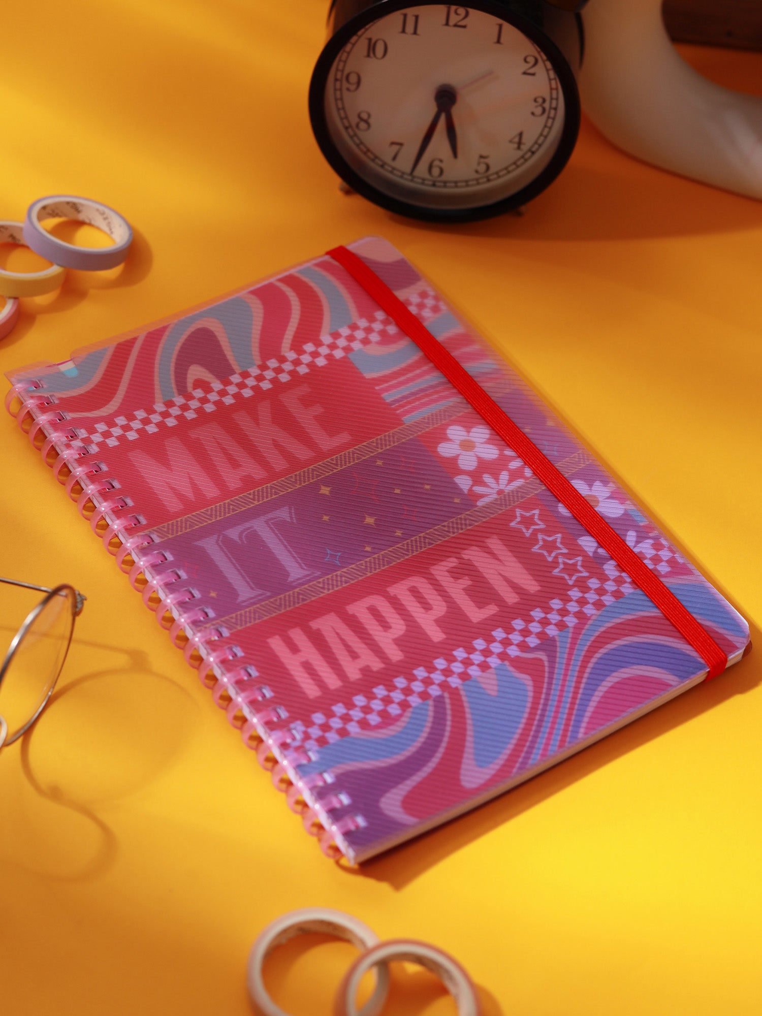 A5 Soft Spiral Bound Notebook with Pen (Red) - Success Starter